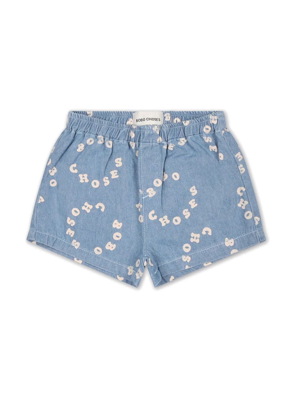 Shop Bobo Choses Baby Circle Denim Shorts In Light Blue