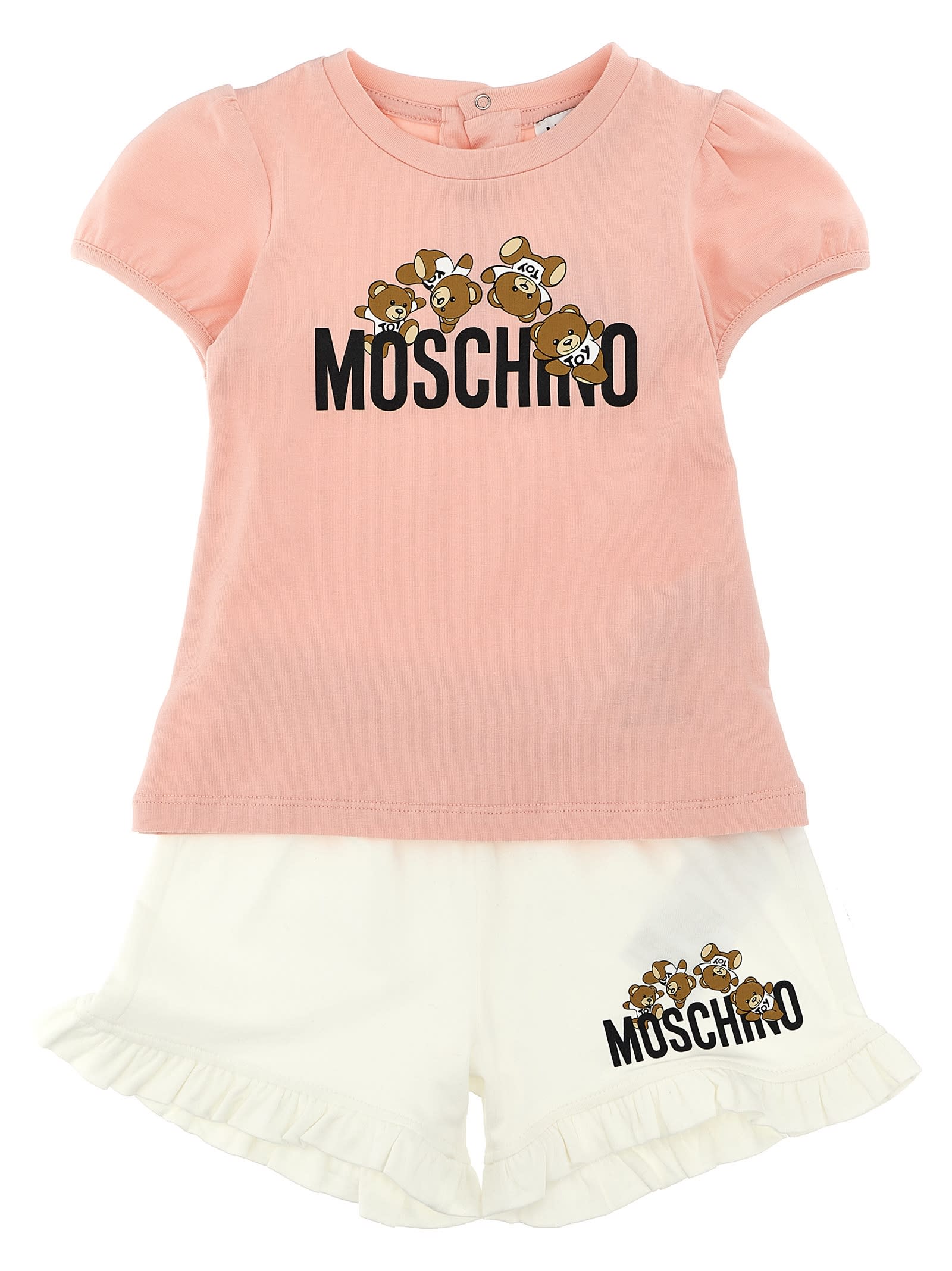 Moschino Babies' T-shirt + Shorts In Multicolor