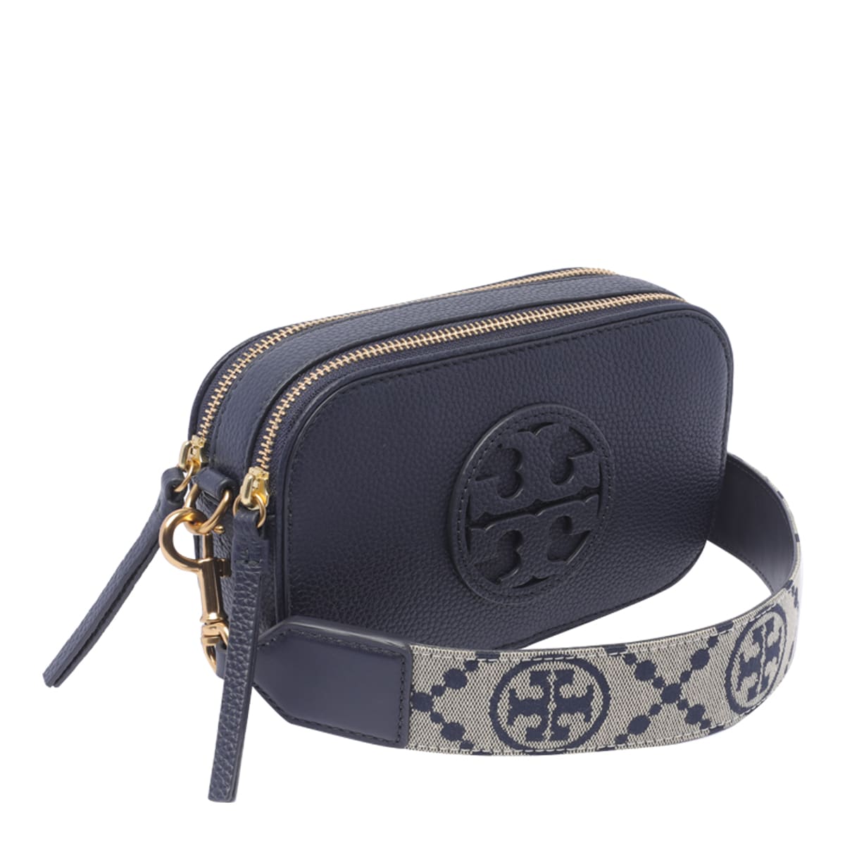 Shop Tory Burch Miller Mini Crossbody Bag In Blue