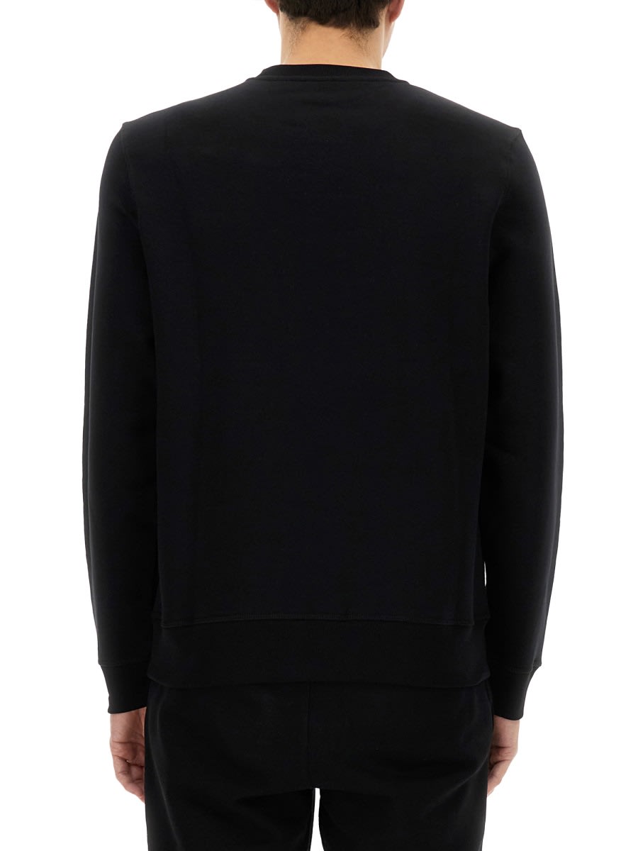 Ps By Paul Smith Ps Paul Smith Zebra Printed Crewneck Sweatshirt In Black