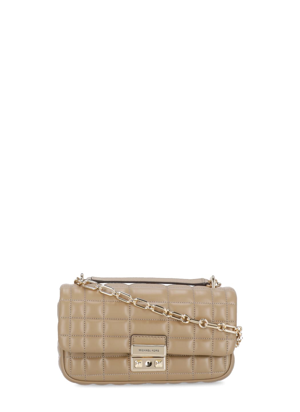Michael Michael Kors Brown Leather Tribeca Shoulder Bag In Brown