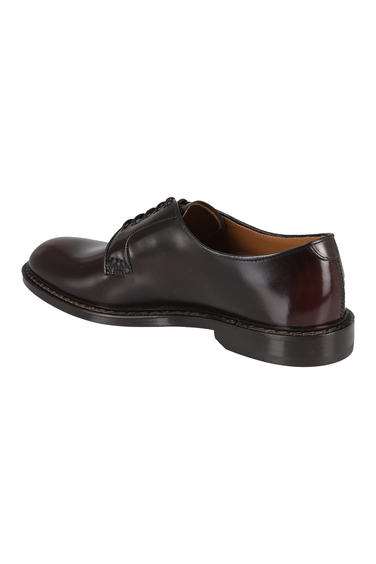 Shop Doucal's Derby In Burgundy