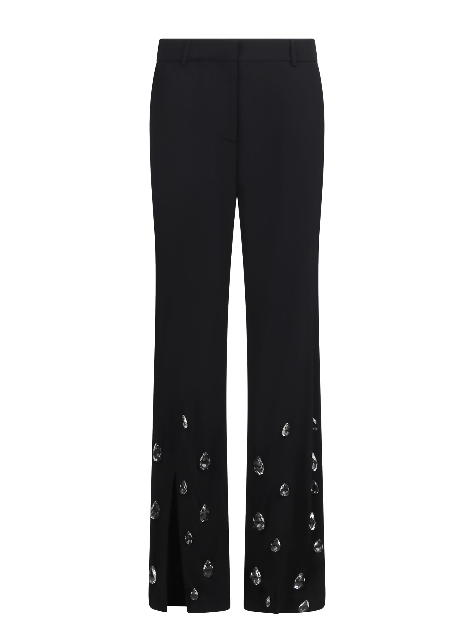 Giuseppe Di Morabito Crystal-embellished High-waisted Trousers