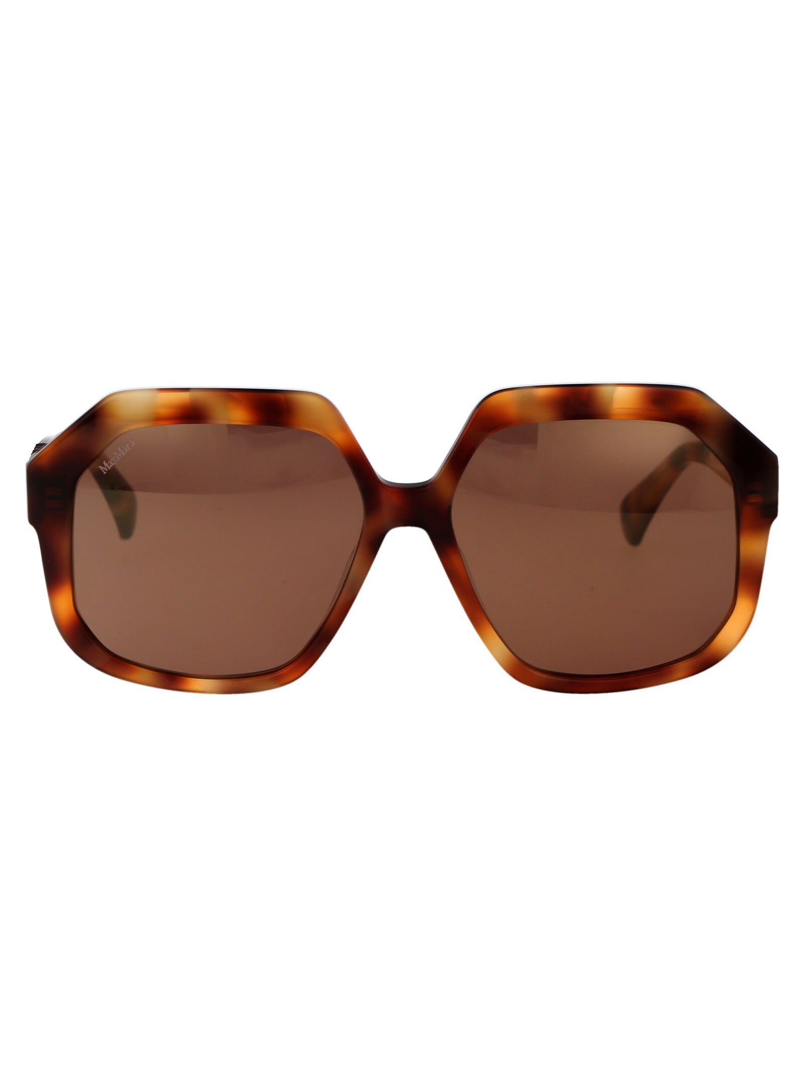 Shop Max Mara Emme12 Sunglasses In 53e Avana Bionda/marrone