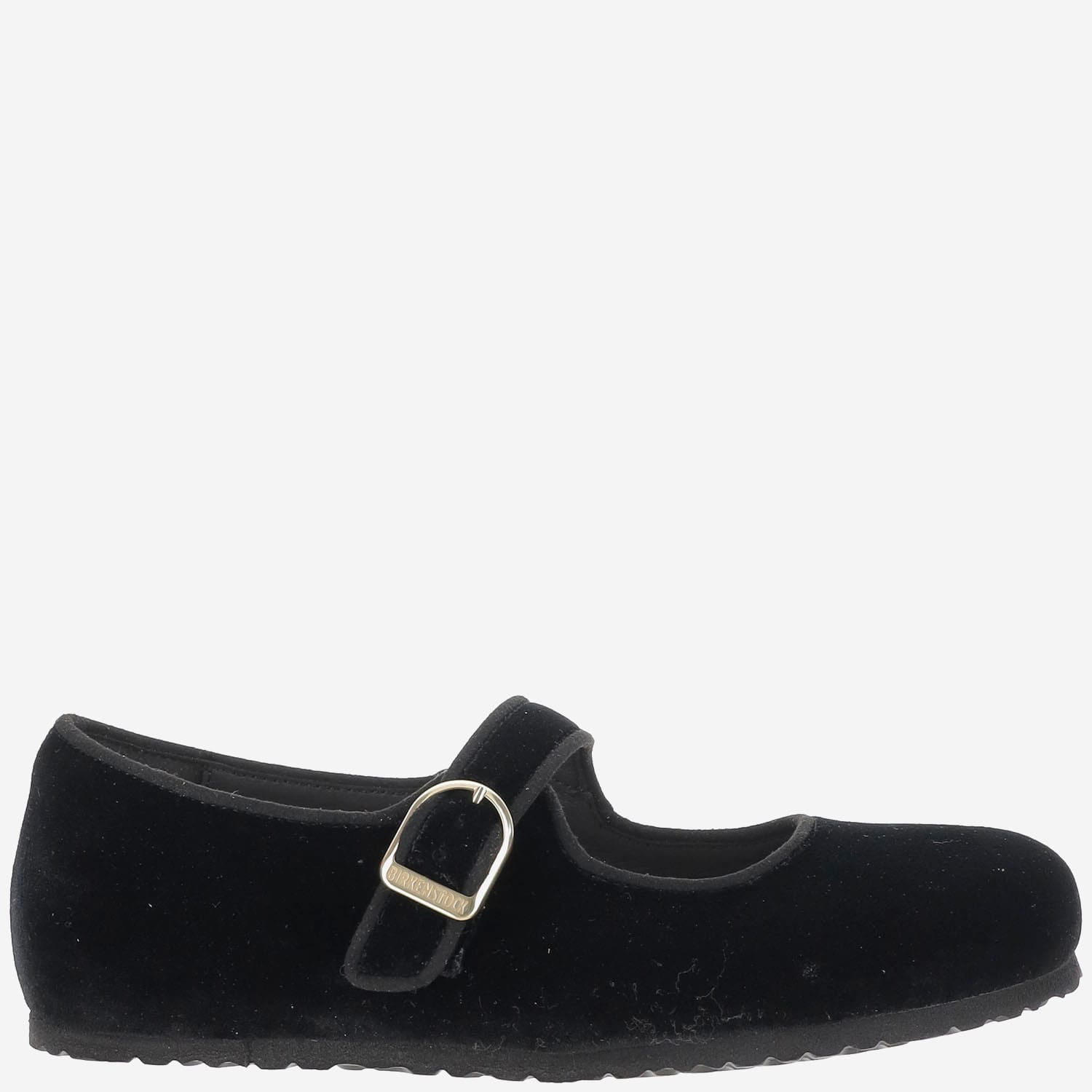 Birkenstock Santa Clarita Velvet Ballerina Flats In Black