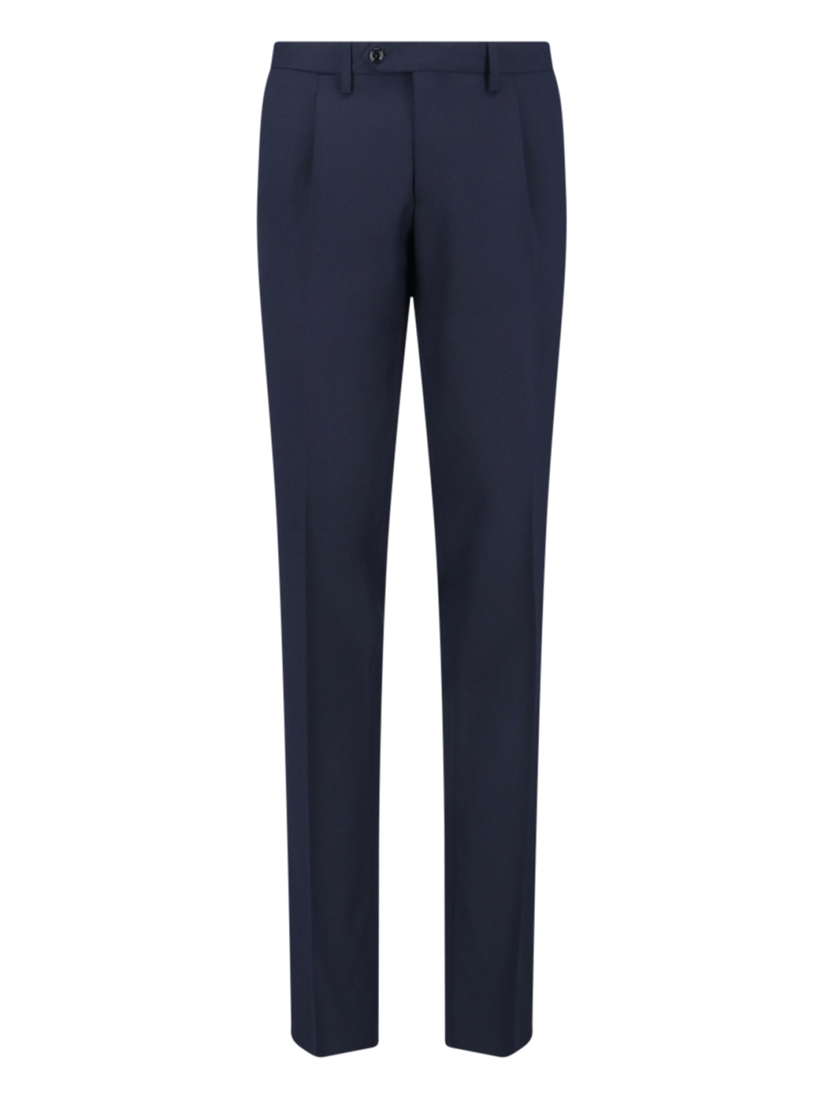 Lardini Double-breasted Virgin Wool Suit In Blue