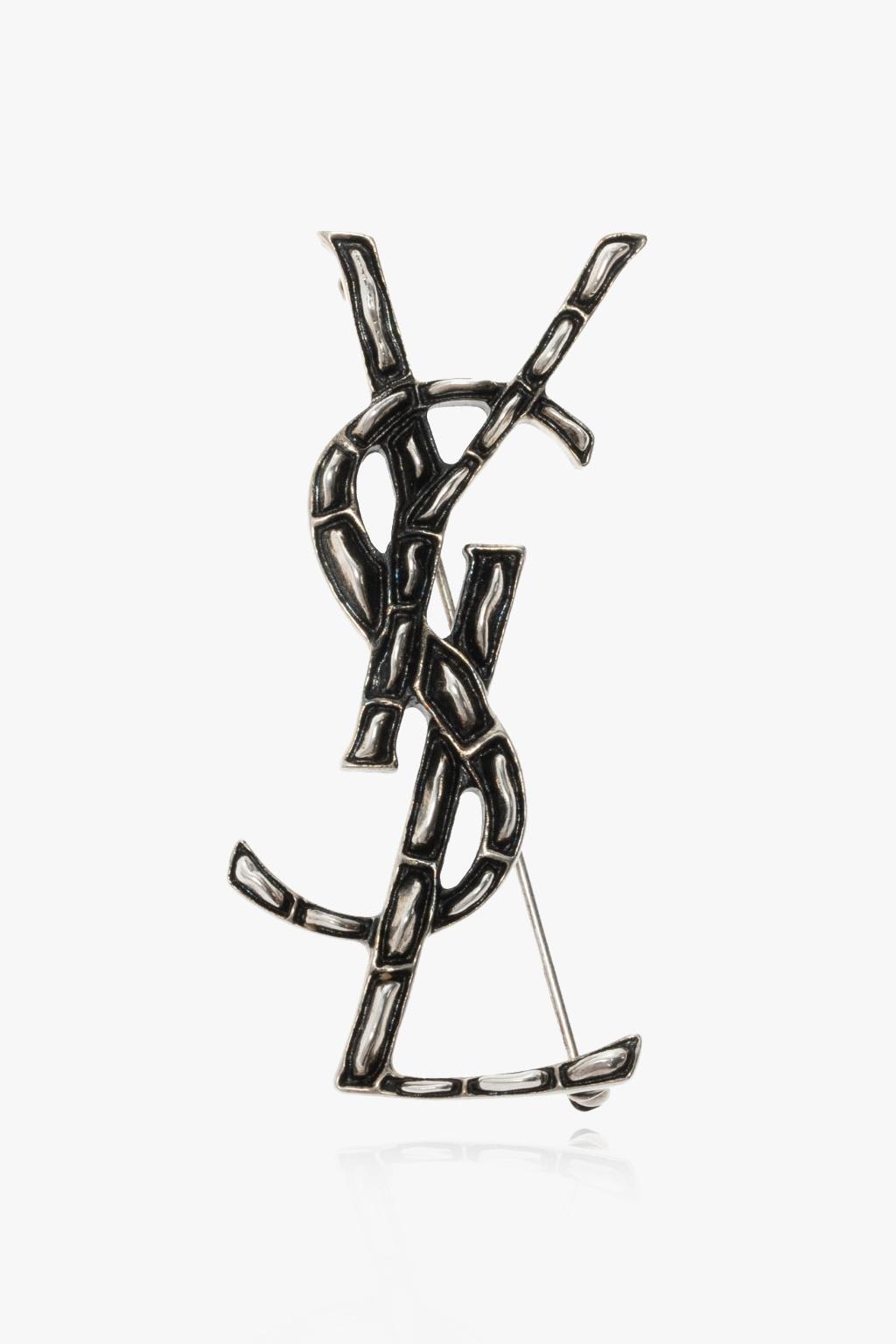 Saint Laurent Ysl Opyum Bamboo Textured Pin In Metal