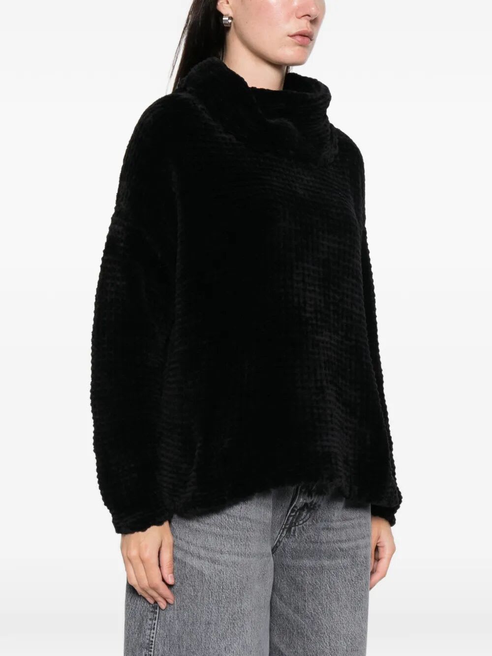 Rrd - Roberto Ricci Design Cinematt Turtleneck Wom Knit87 In Black
