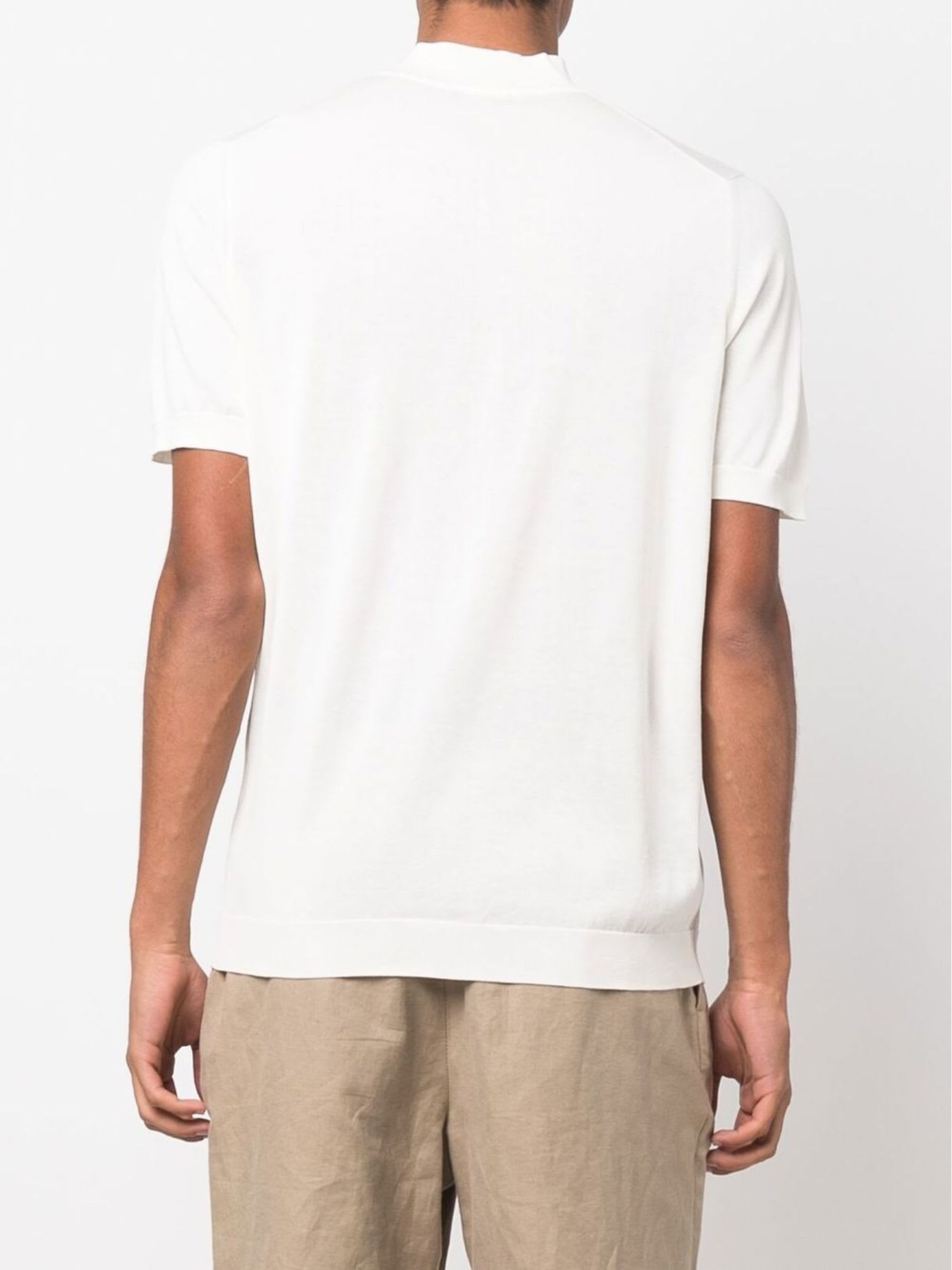 Shop Drumohr White Cotton T-shirt