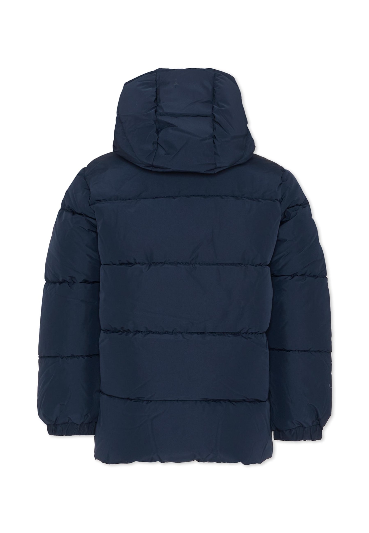 Hugo Boss Blue Down Jacket For Boy With Logo In Blue