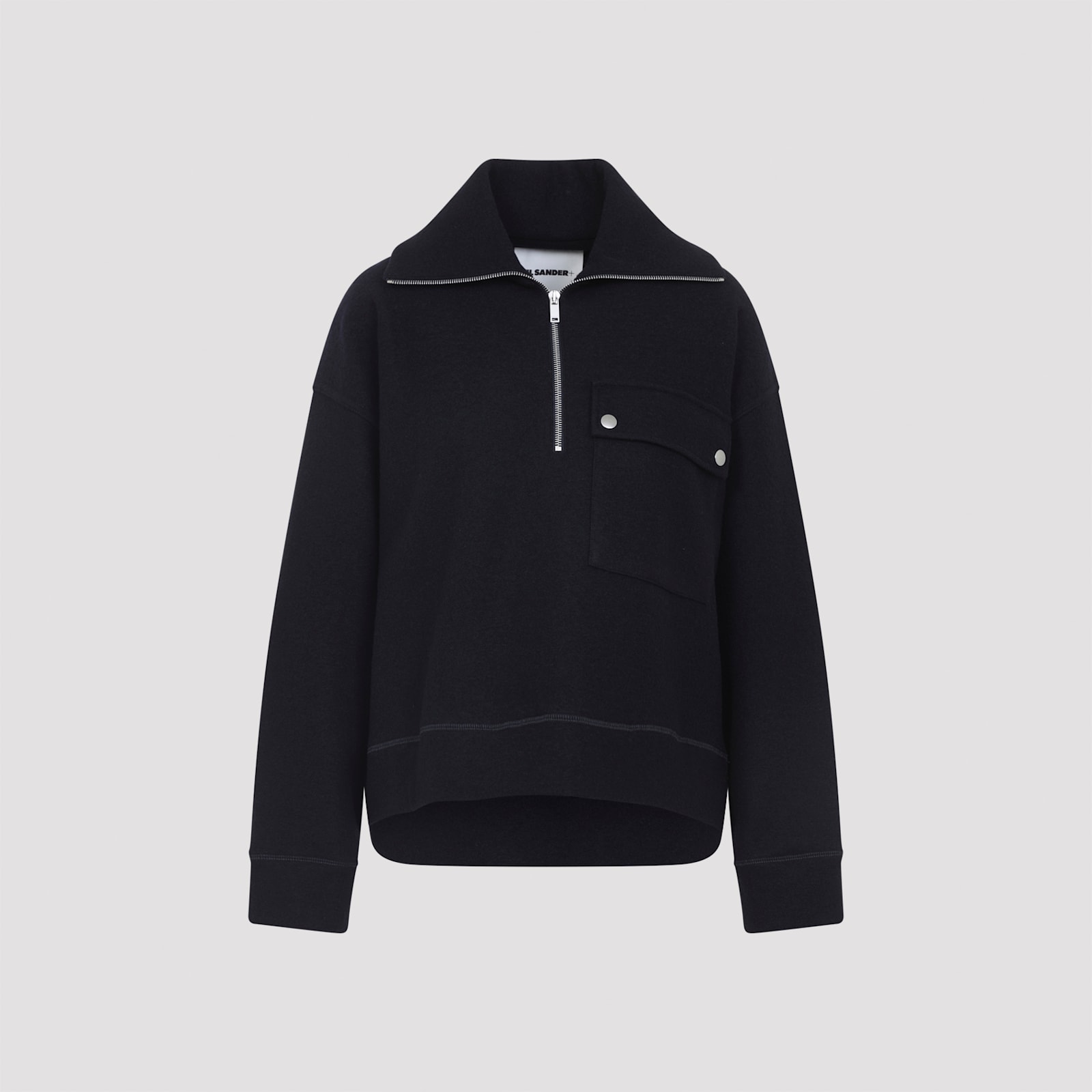 Jil Sander Sweatshirt 124 Hn Ls In Black