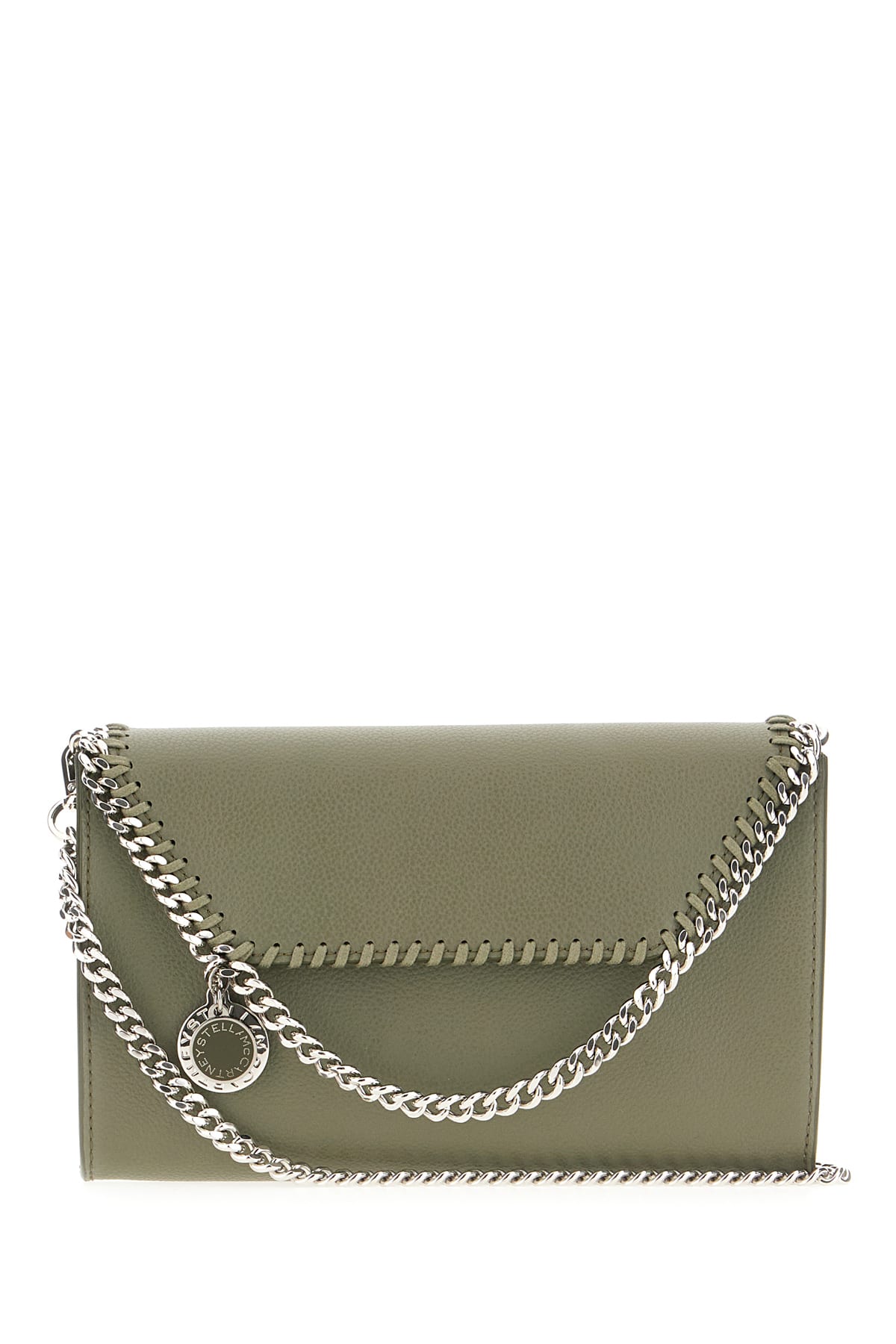 Stella Mccartney Sage Green Alter Mat Falabella Crossbody Bag In Mud