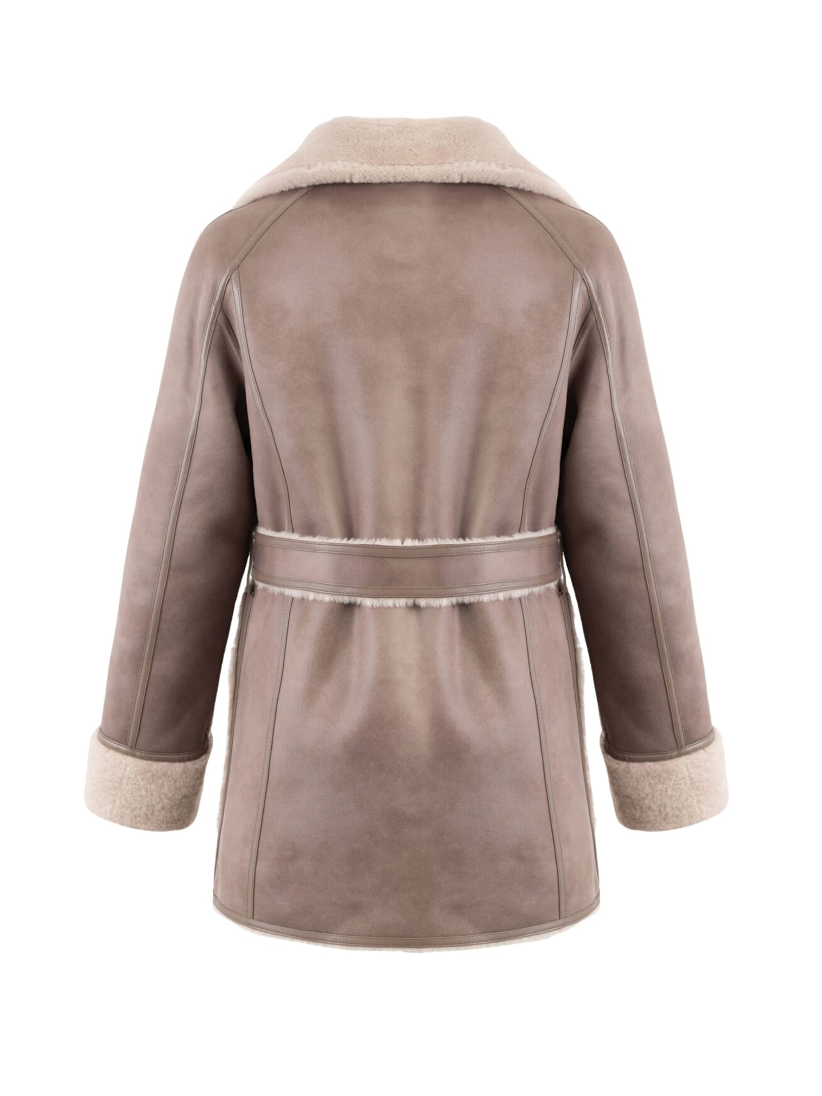 Urbancode Reversible Belted Jacket In Brown