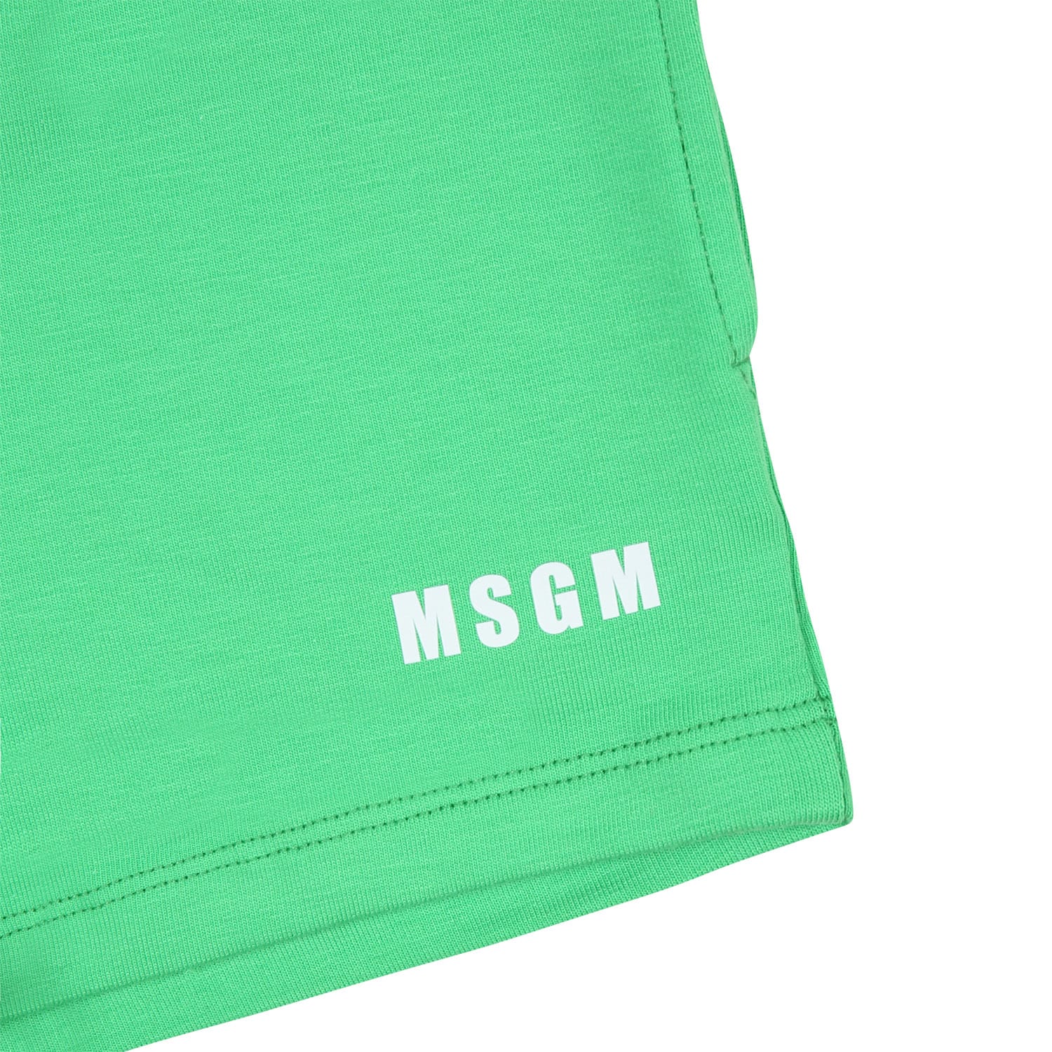 Shop Msgm Green Set For Babykids With Logo