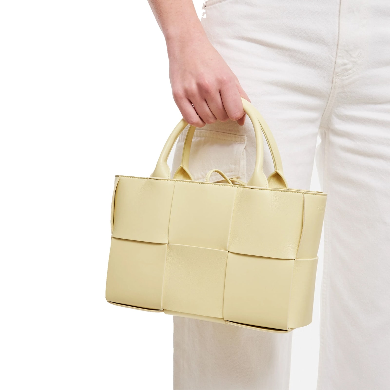 Bottega Veneta Arco Mini Tote Bag In Yellow