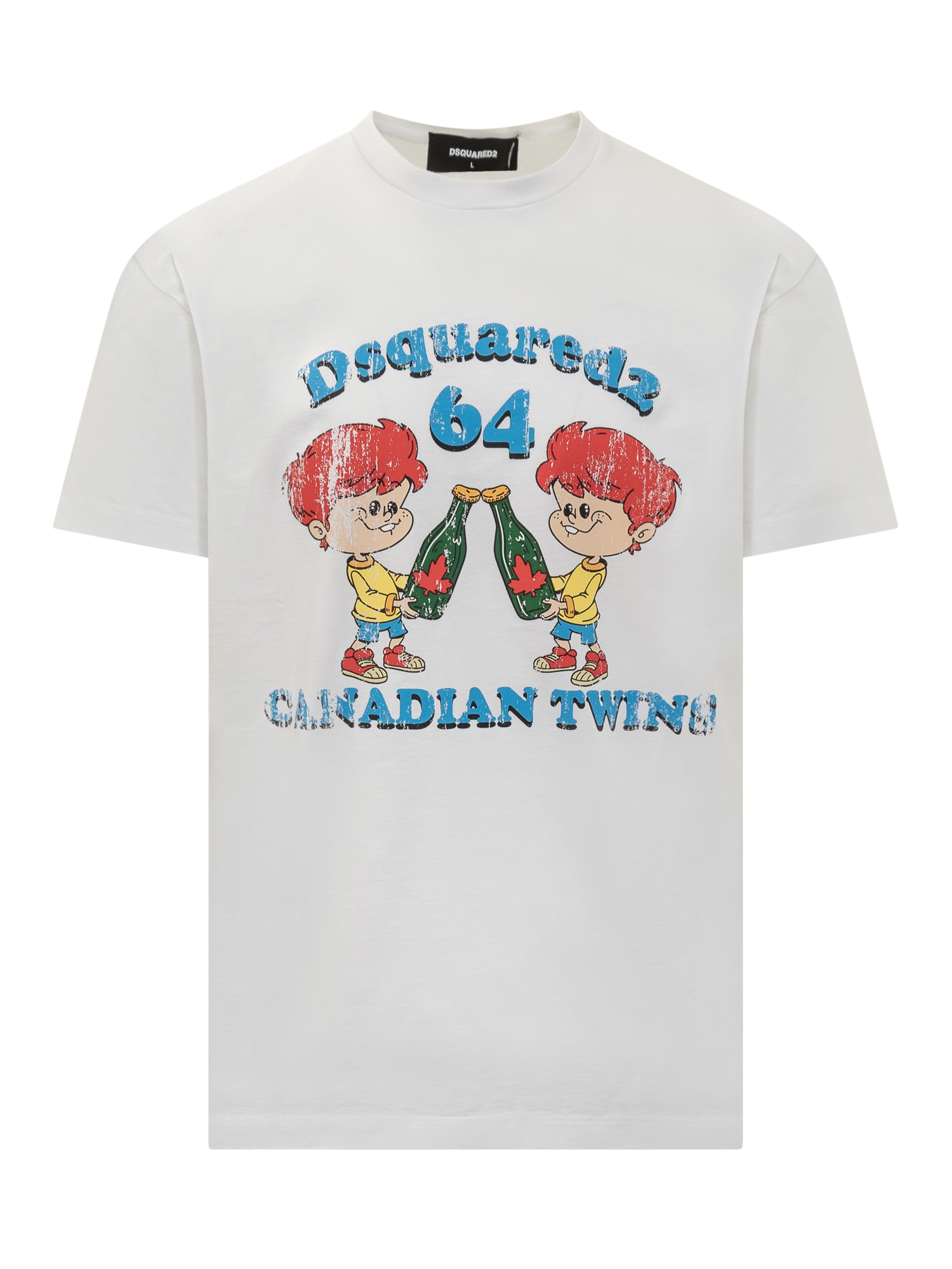Shop Dsquared2 Canadian Twins Print T-shirt In White