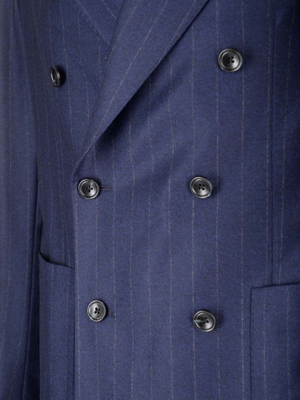 Shop Tagliatore Montecarlo Prince Of Wales Suit In Super 110s Wool In Blue