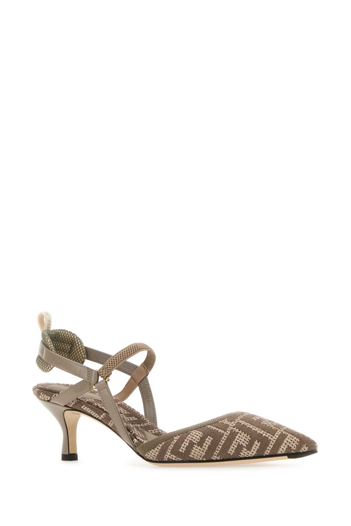 Shop Fendi Embroidered Raffia Colibrã¬ Pumps In Grey