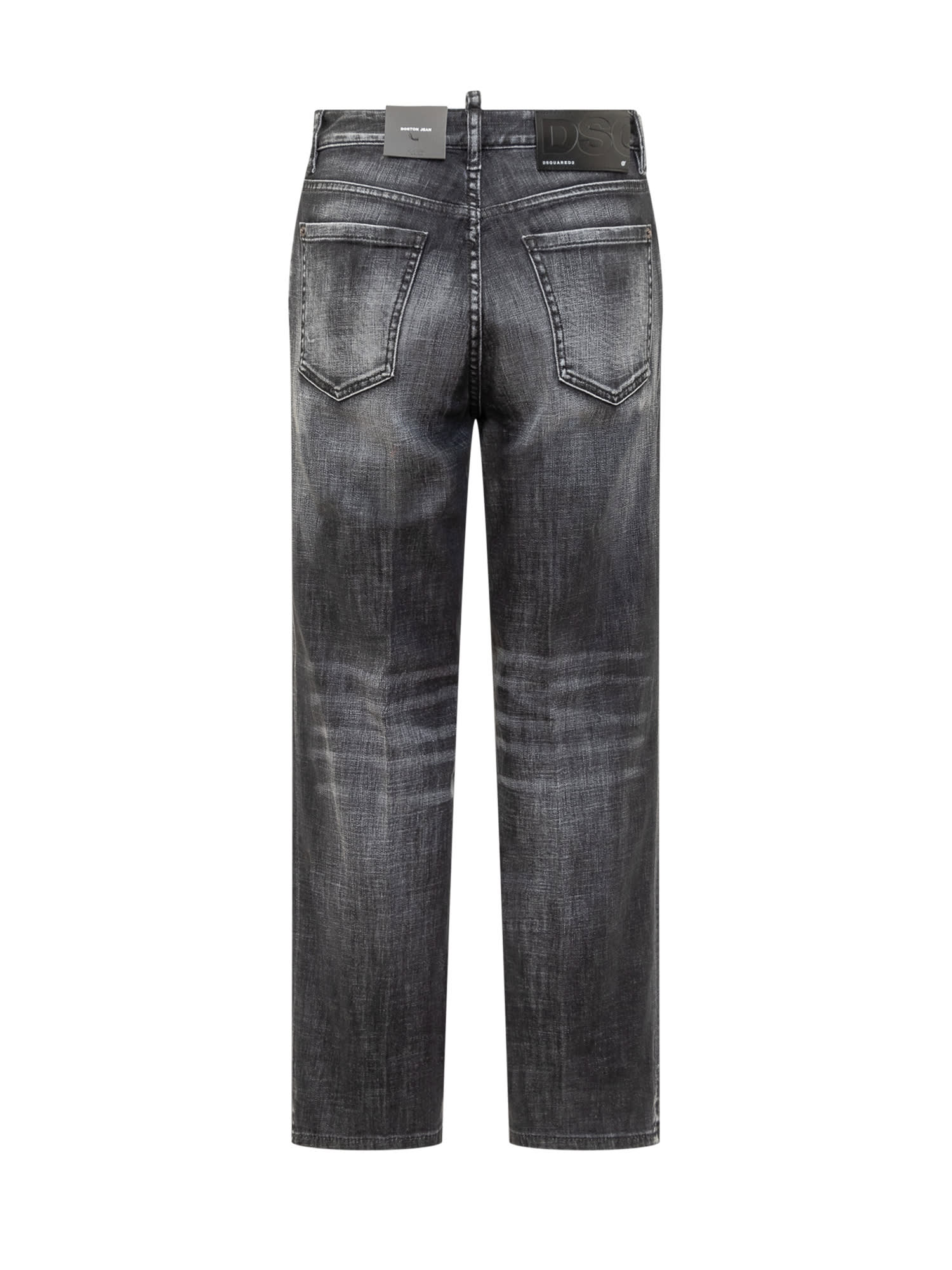 Shop Dsquared2 Boston Jeans In Black