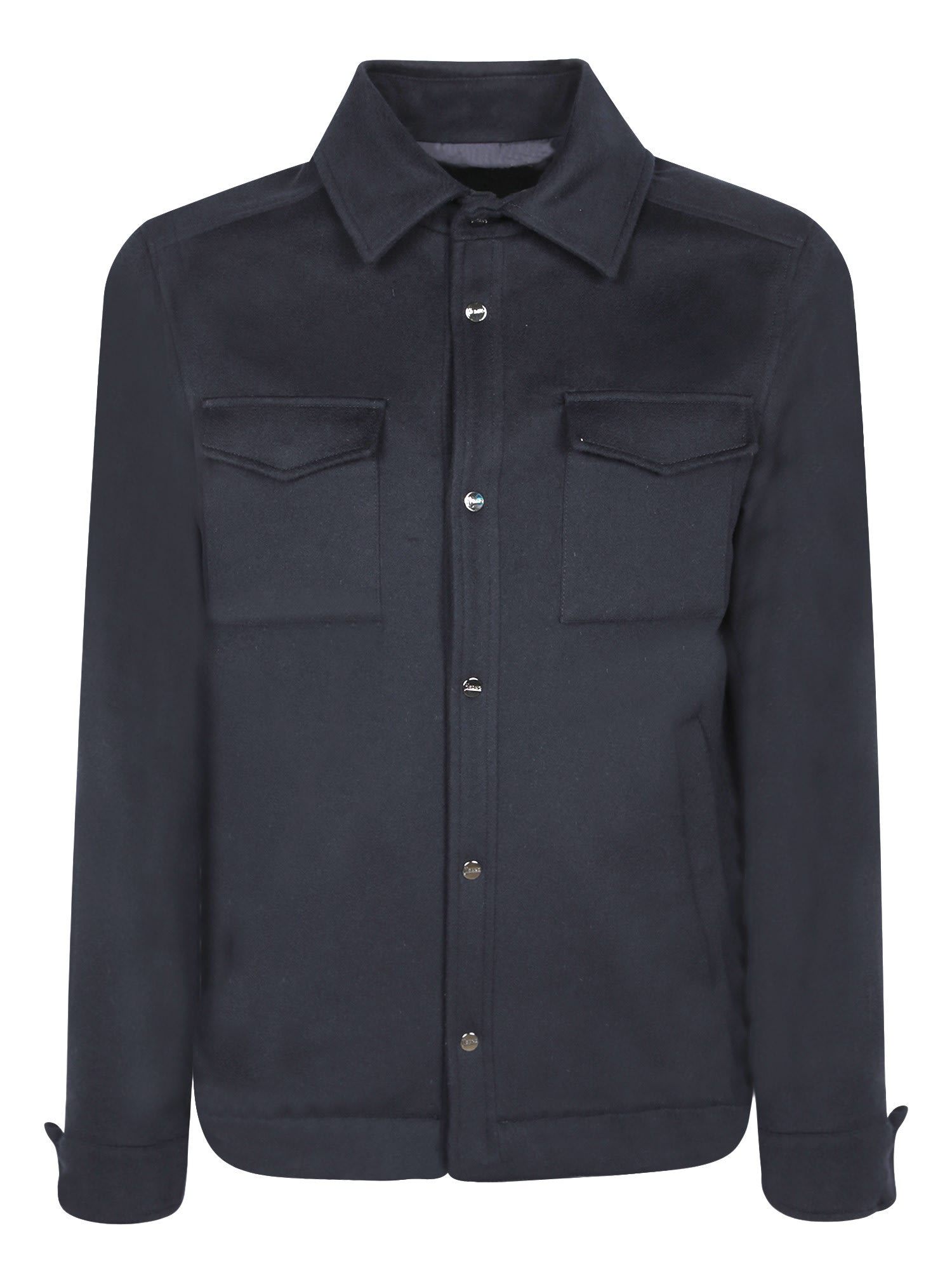 Navy Cashmere Overshirt