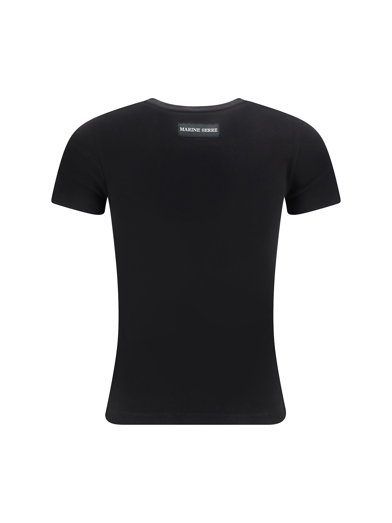 Marine Serre Logoed T-shirt In Black