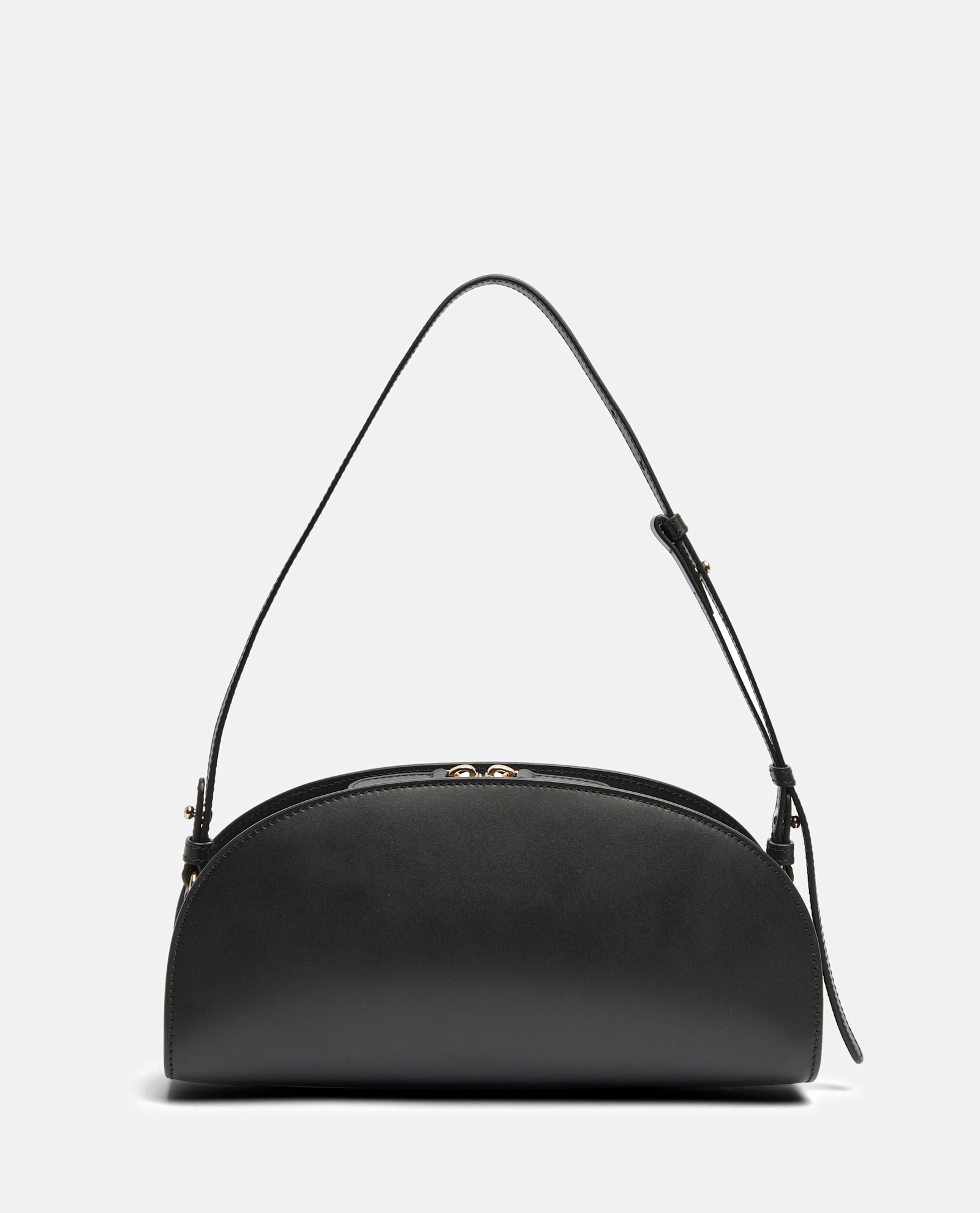 Apc Mini Demi-lune Structured Shoulder Handbag In Black
