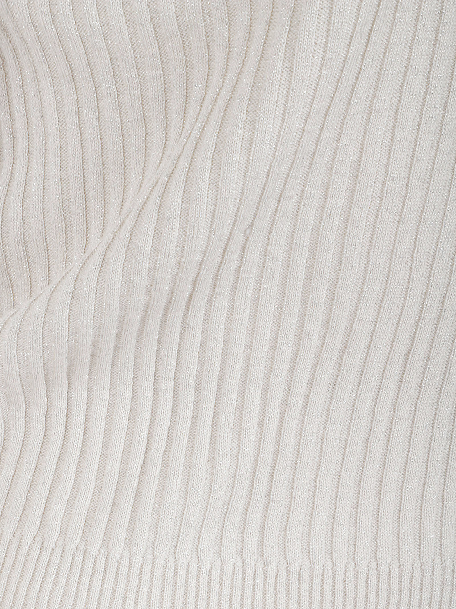 Peserico Long Sleeve V Neck Knit Sweater In Neutral