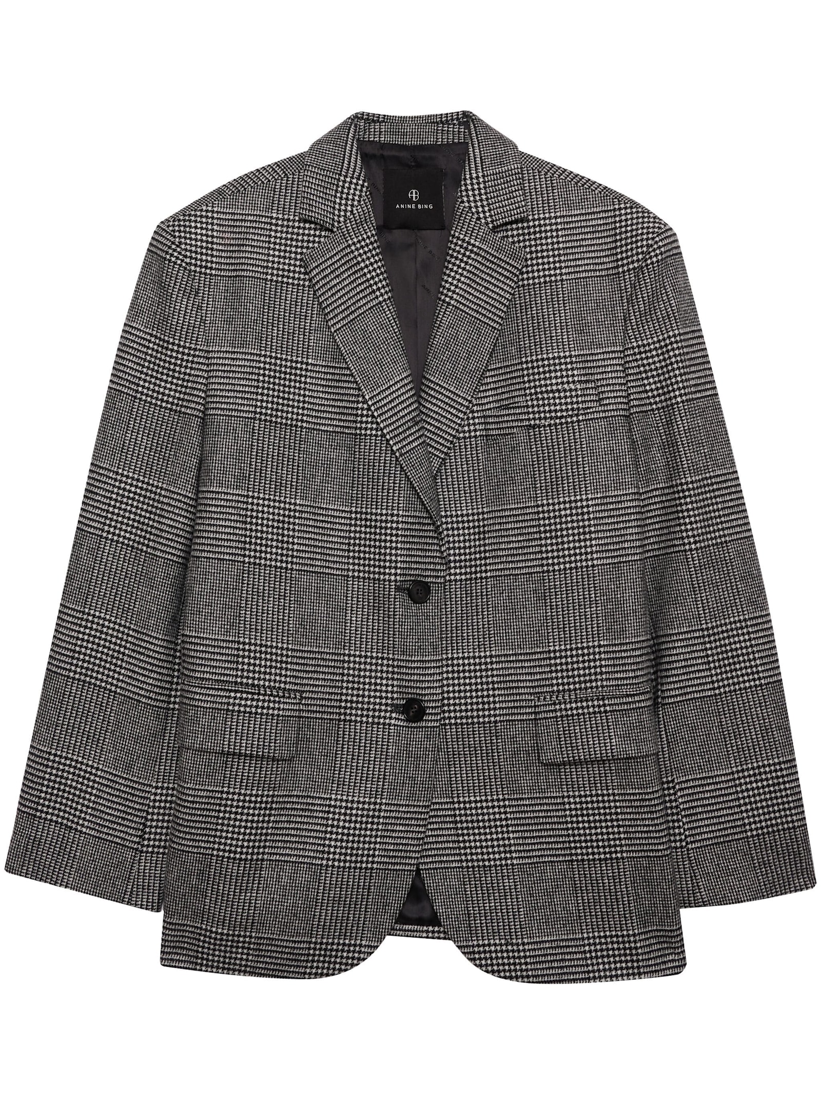 Shop Anine Bing Quinn Blazer In Multi Grigio