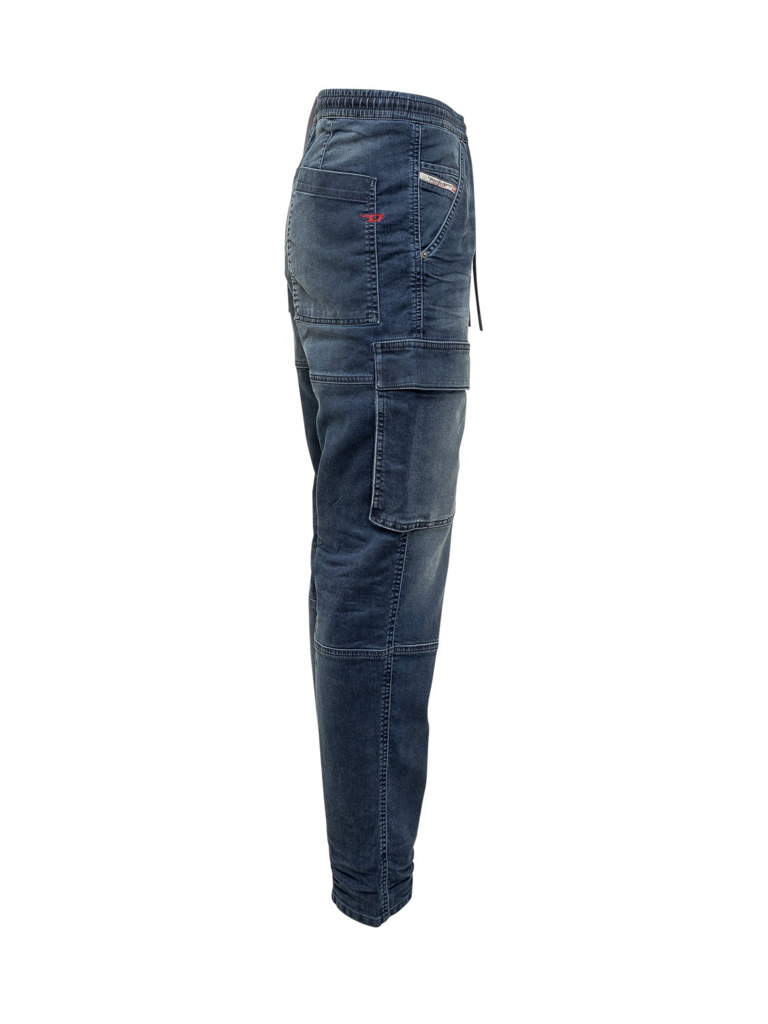 Shop Diesel Cargo Pants In Denim