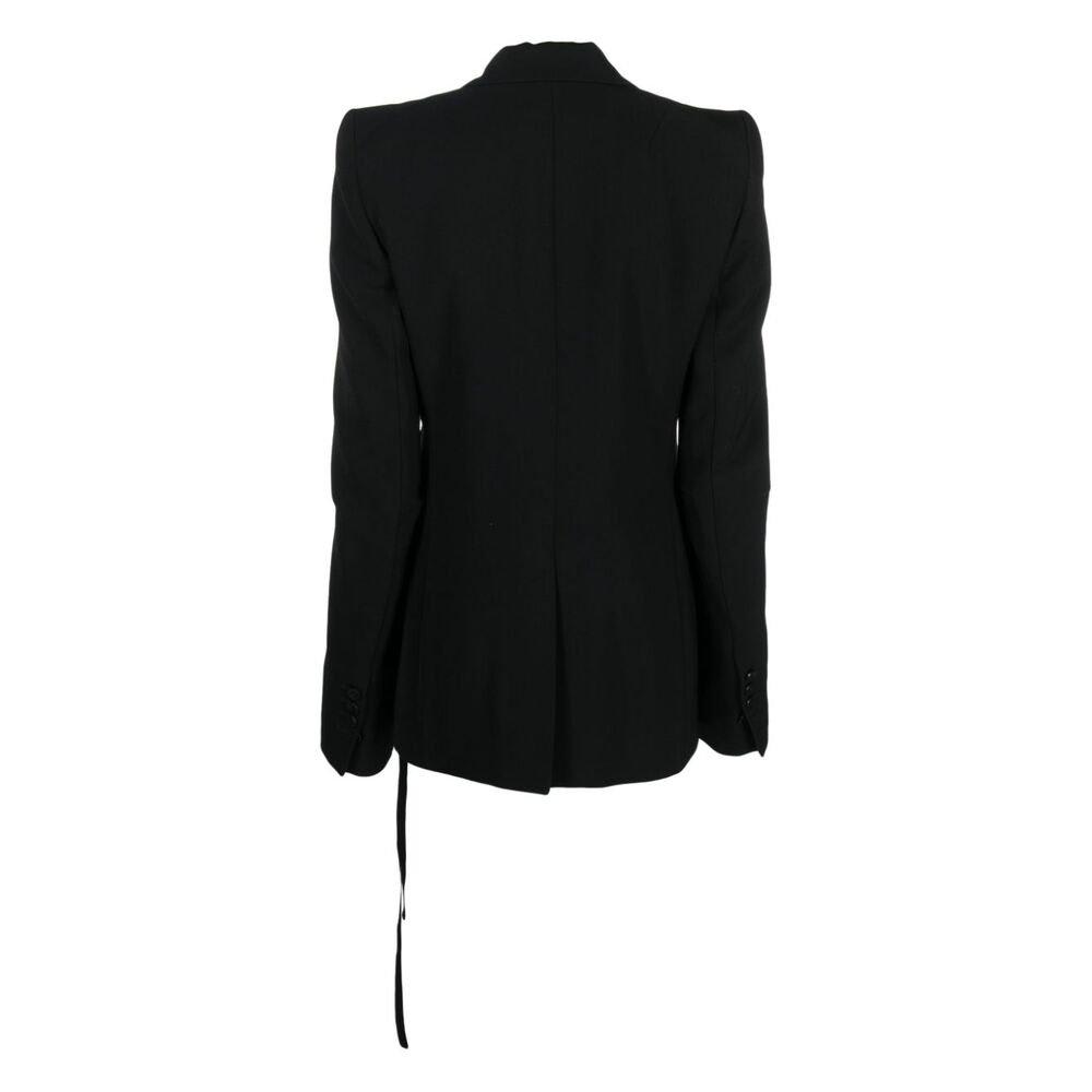 Shop Ann Demeulemeester Tassle Detailed Jacket In Black