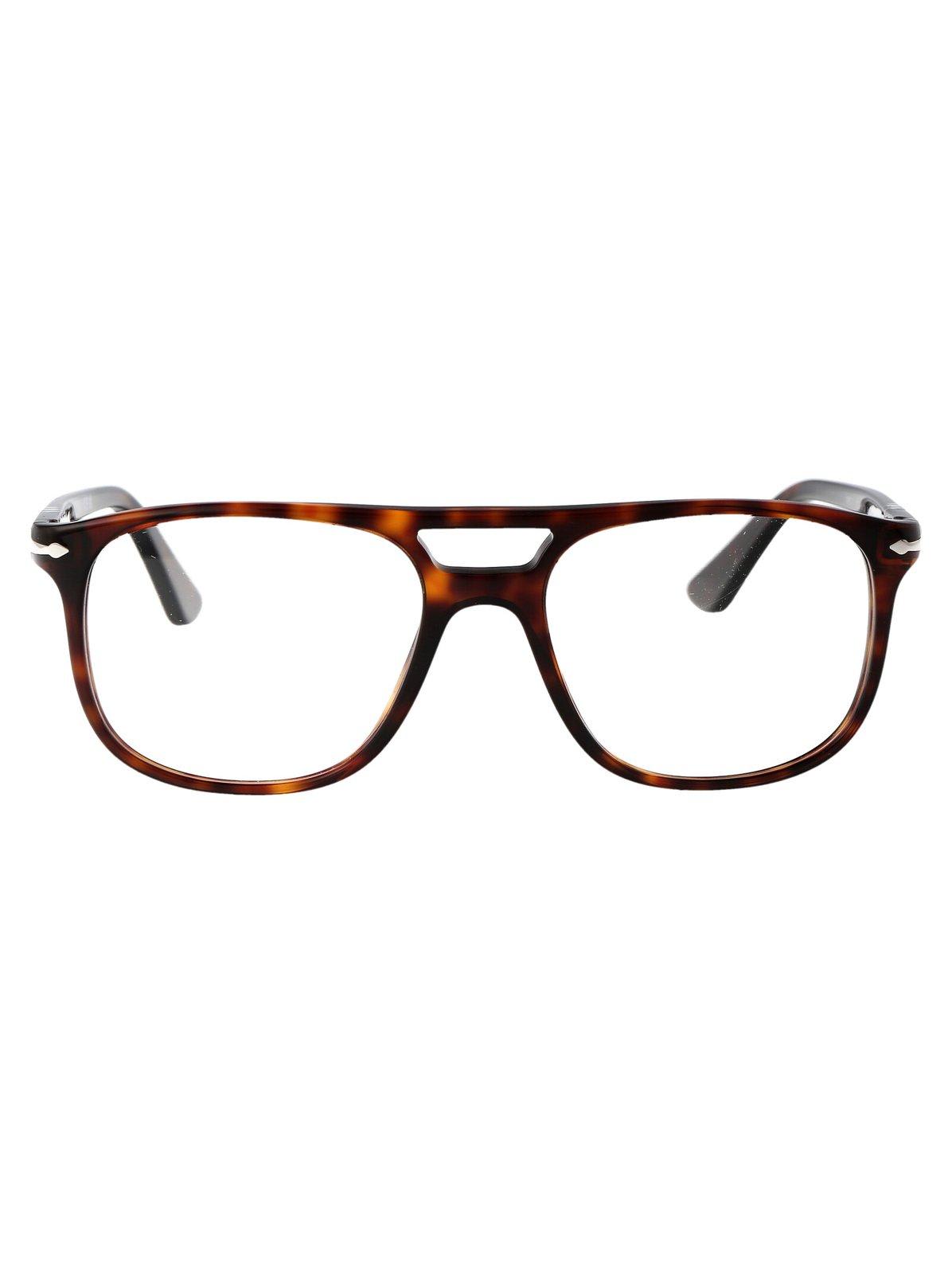 Shop Persol Greta Pilot Frame Glasses In 24