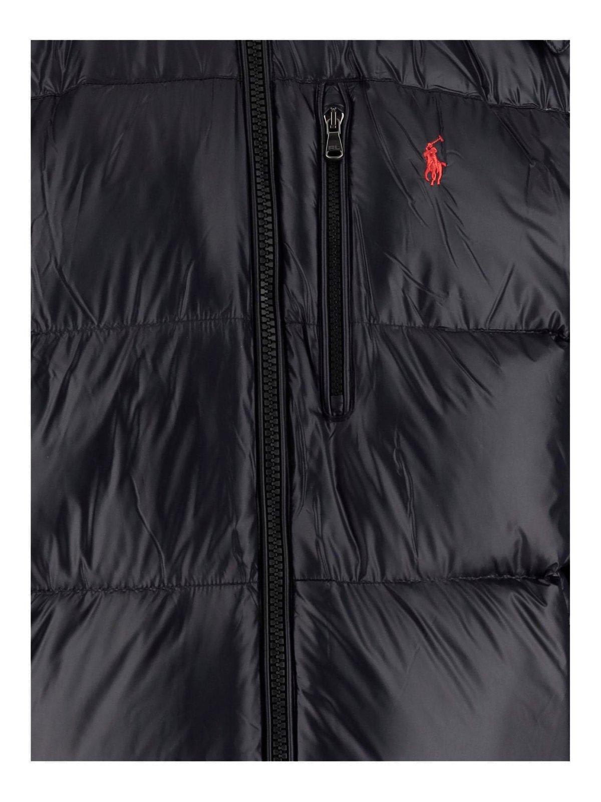 Shop Polo Ralph Lauren The Gorham Glossed Down Jacket Down Jacket In Black