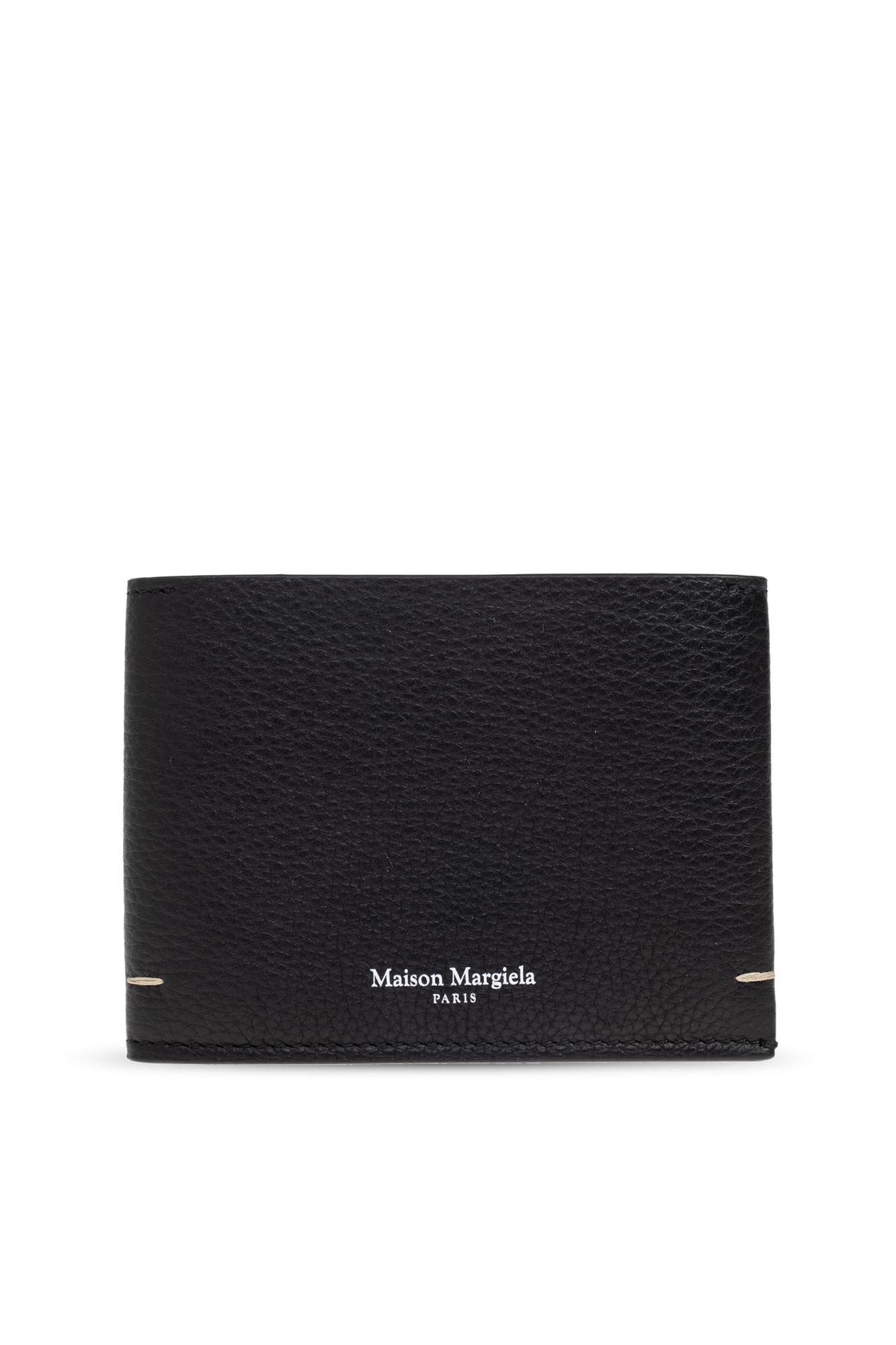 Maison Margiela Black Bi-fold Wallet With Logo Men