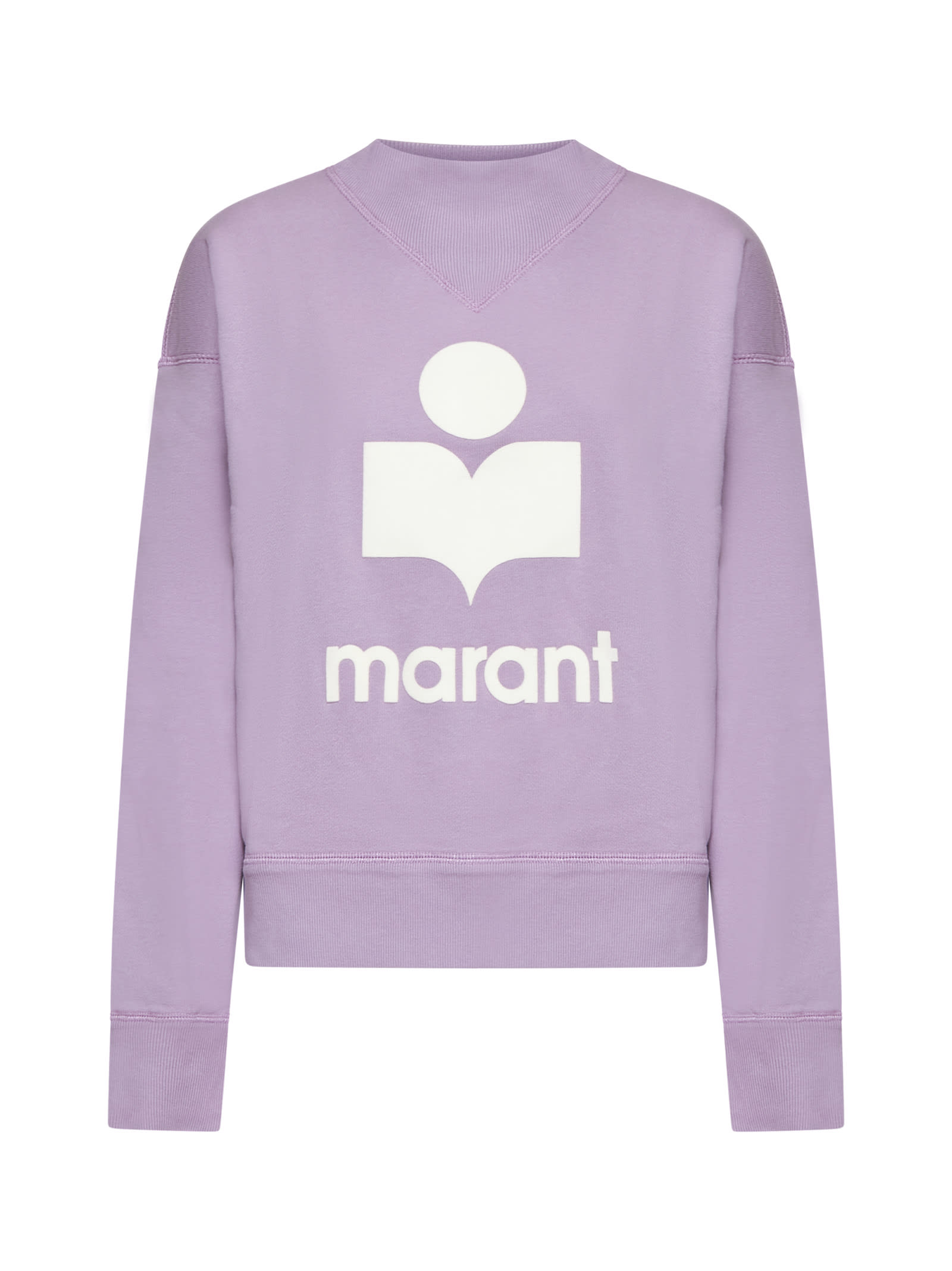 Shop Marant Etoile Sweater In Lilac/ecru