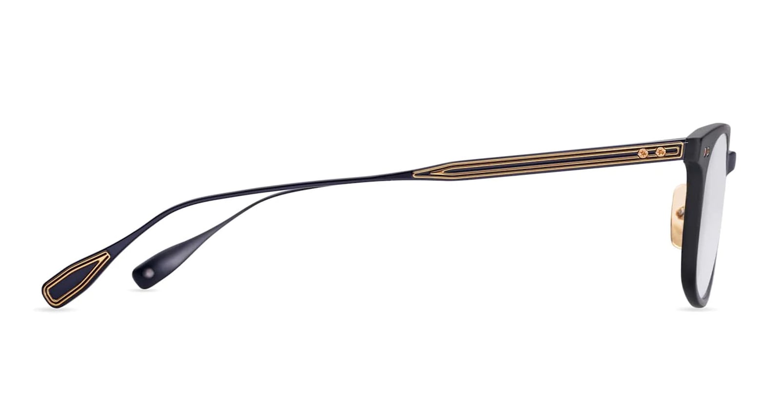 Dita Buckeye (+) - Matte Black / Yellow Gold Rx Glasses In Blue