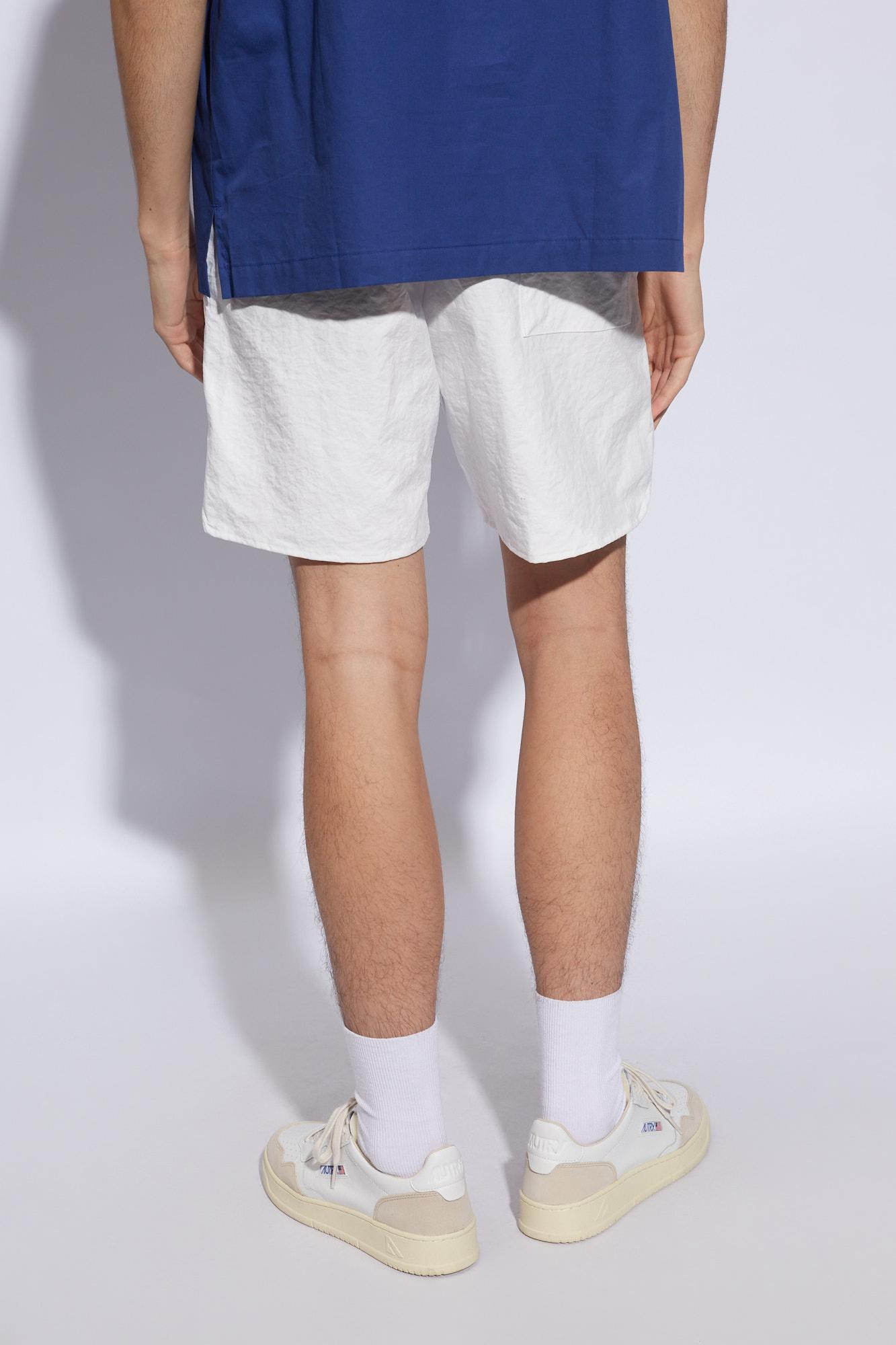 Shop Rhude Shorts With Logo In White