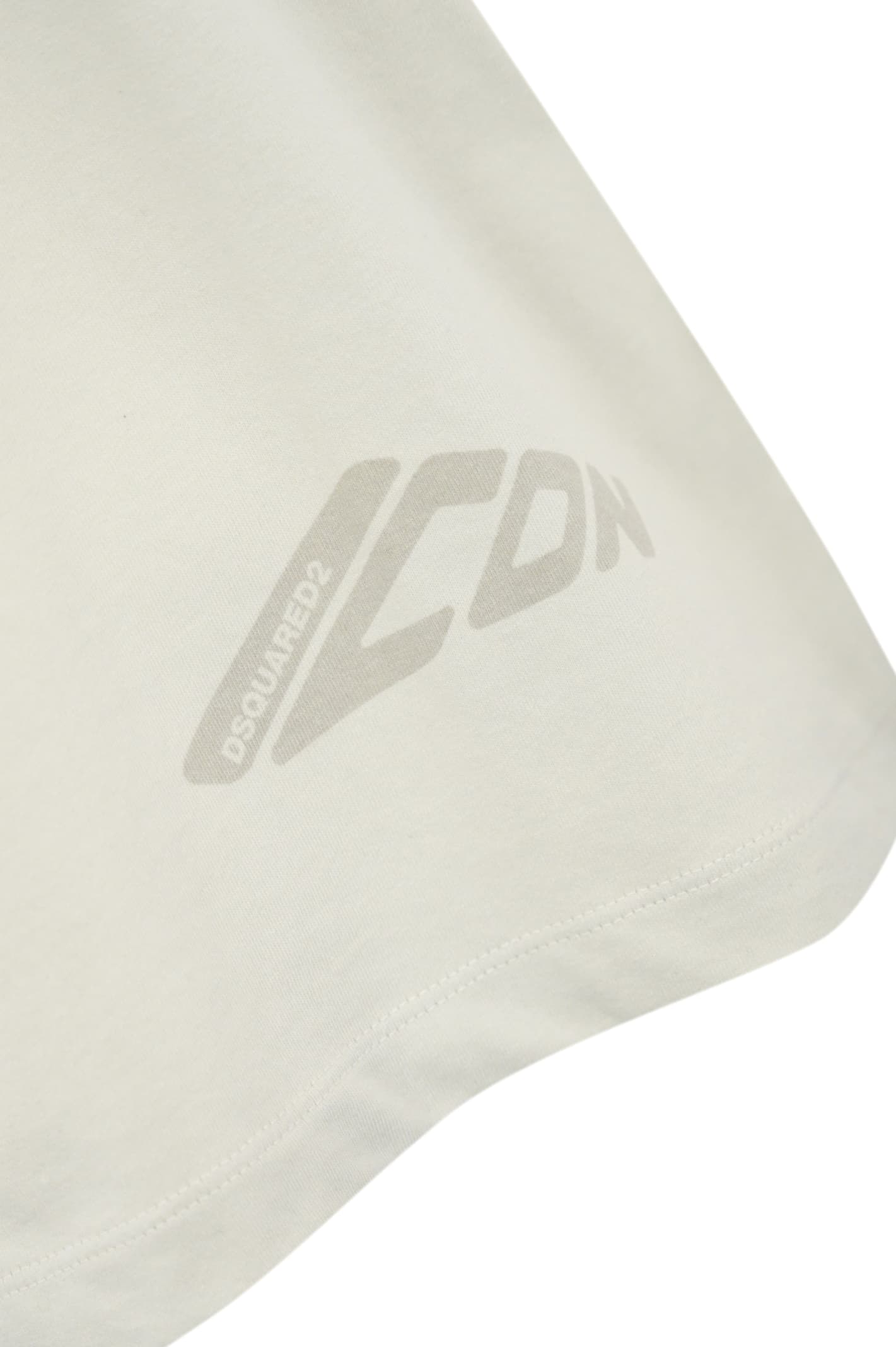 Shop Dsquared2 Cotton T-shirt With Icon Print In Crema