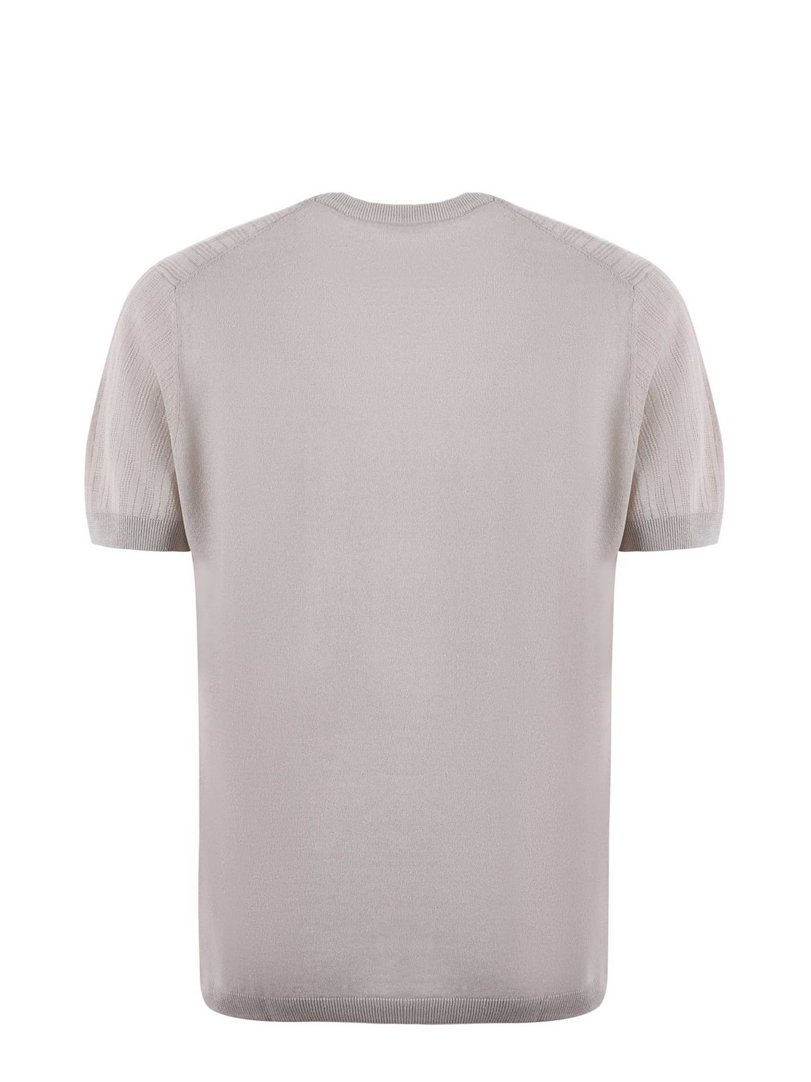 Shop Paolo Pecora T-shirt In Cotton Thread In Beige
