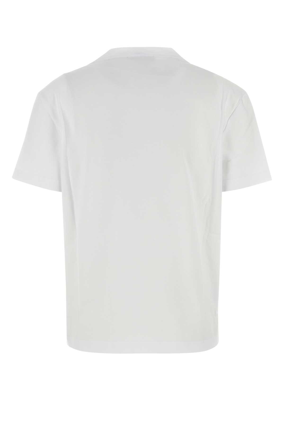 Shop Miu Miu White Cotton T-shirt In Bianco