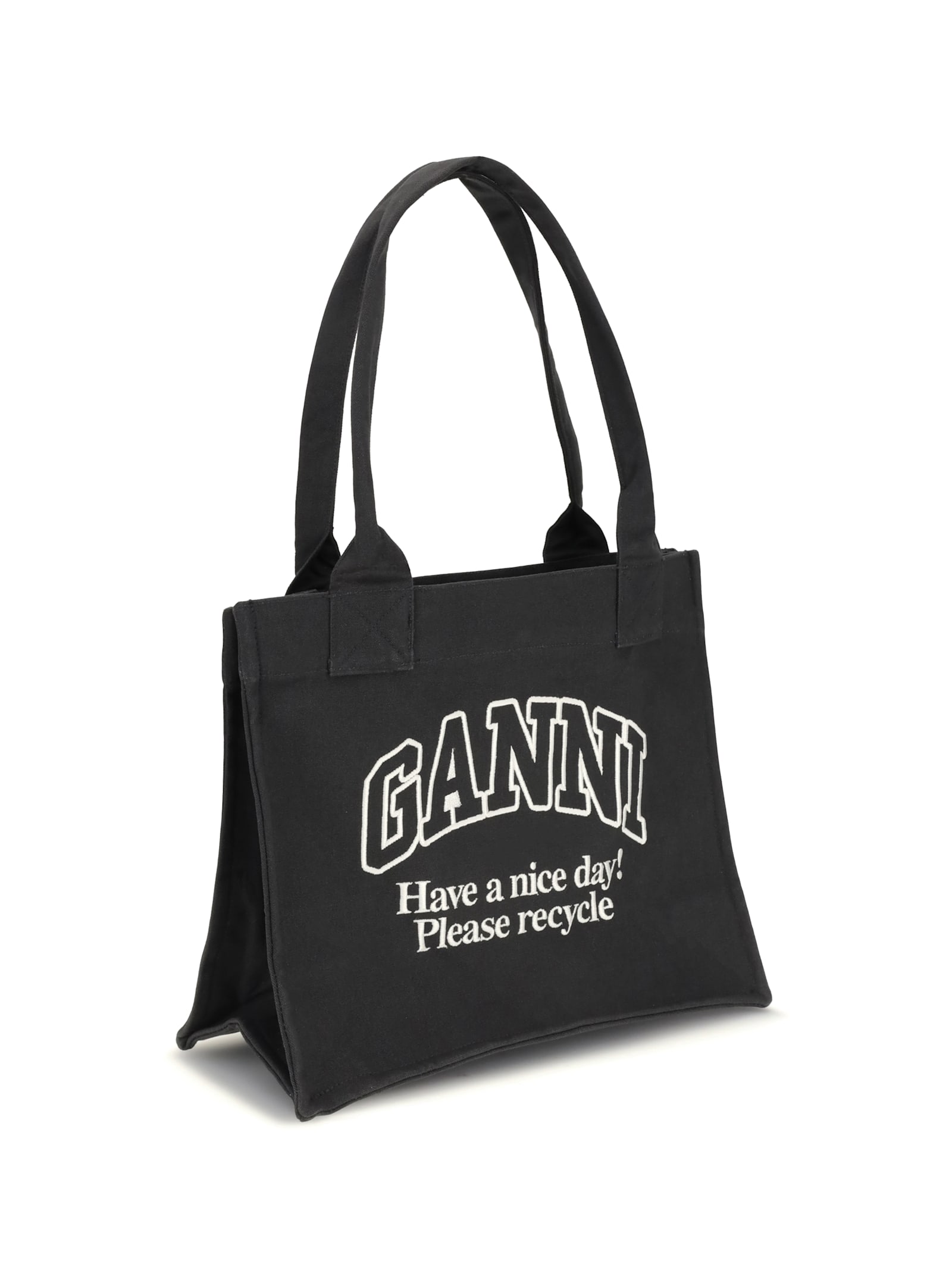 Ganni Logo Canvas Tote Bag