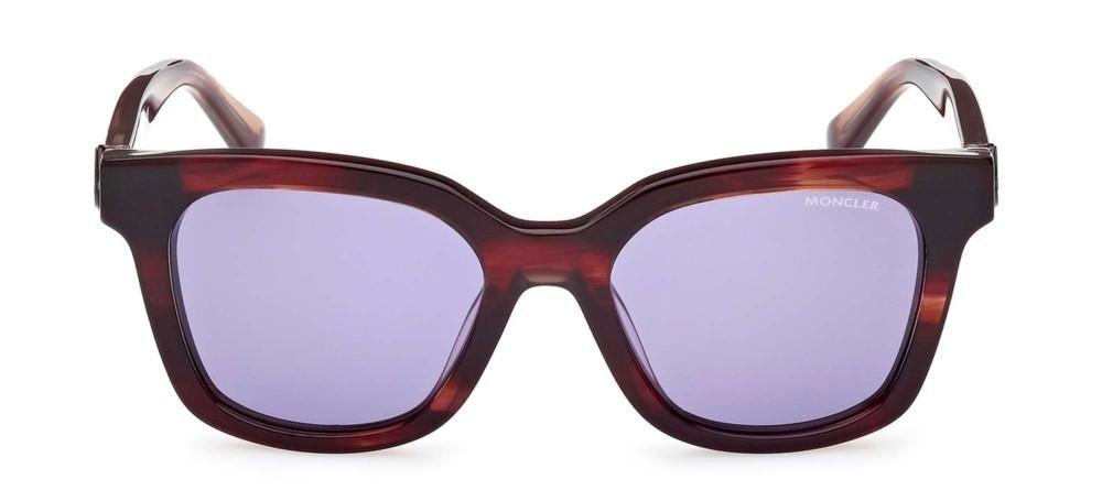 Shop Moncler Audree Squared Frame Sunglasses In 62y