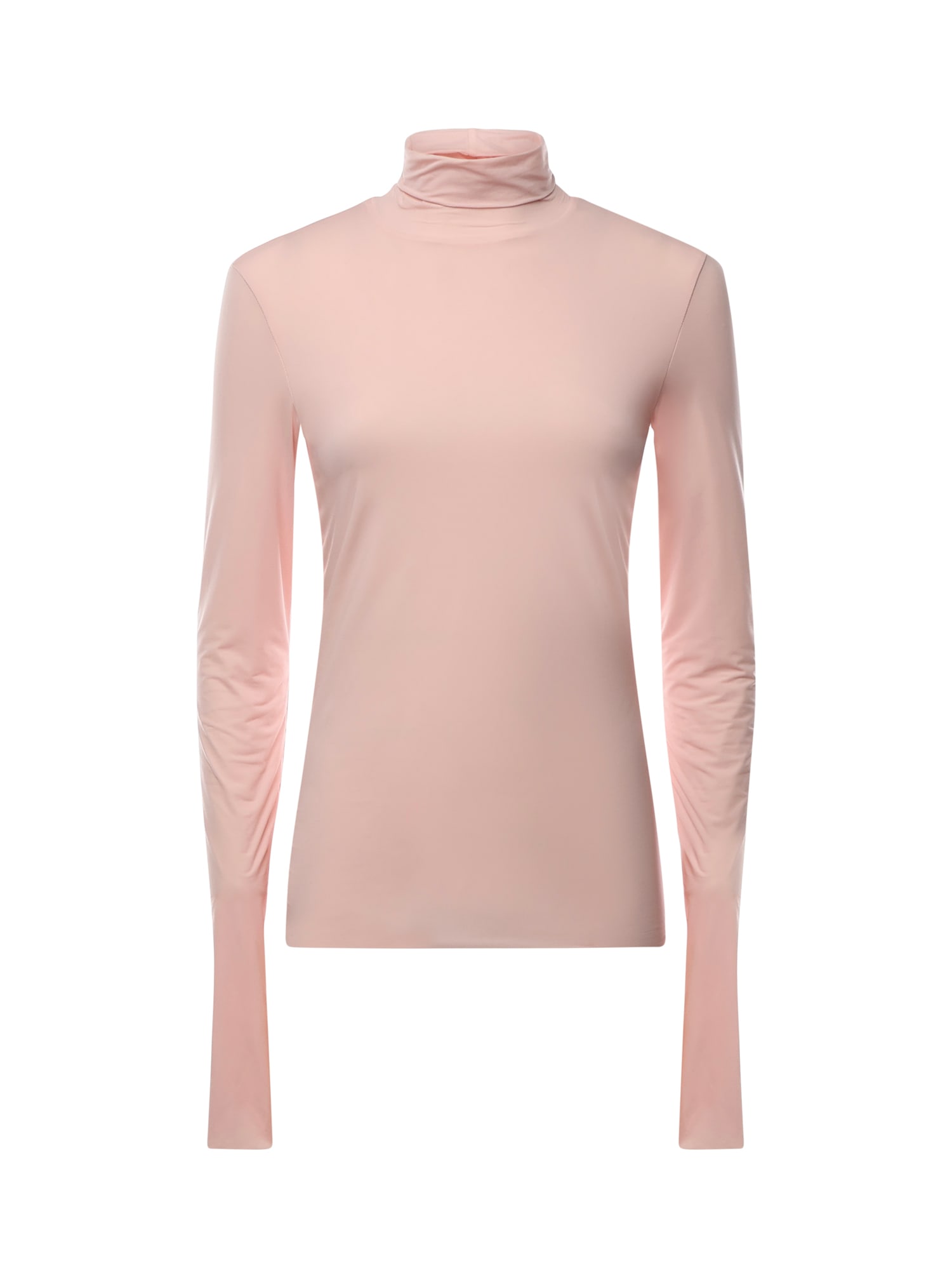 Sportmax Jersey Turtleneck Sock In Pink