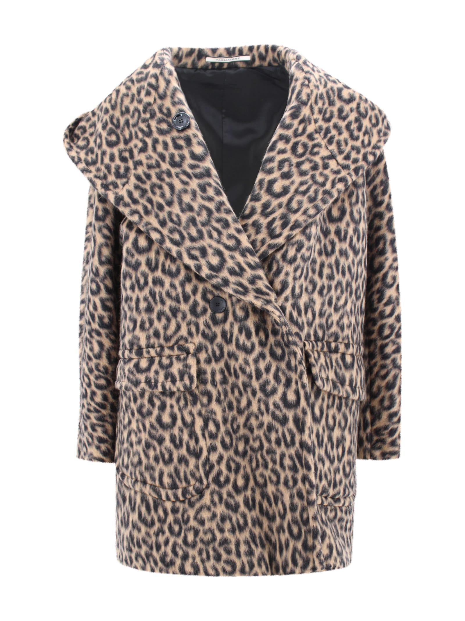 Tagliatore Animal Print Coat In Animal Print