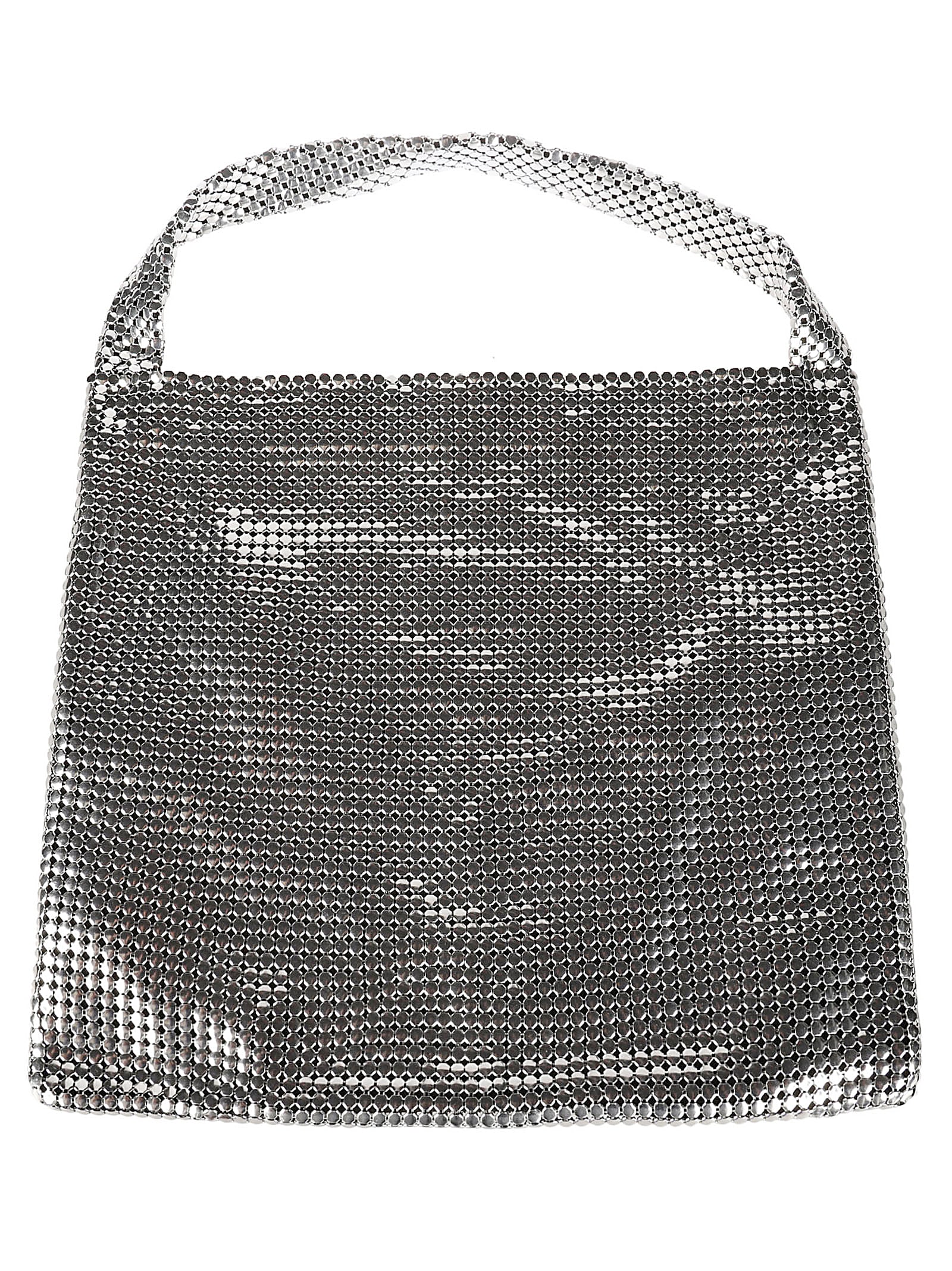 Shop Rabanne Pixel Cabas Bag In Silver