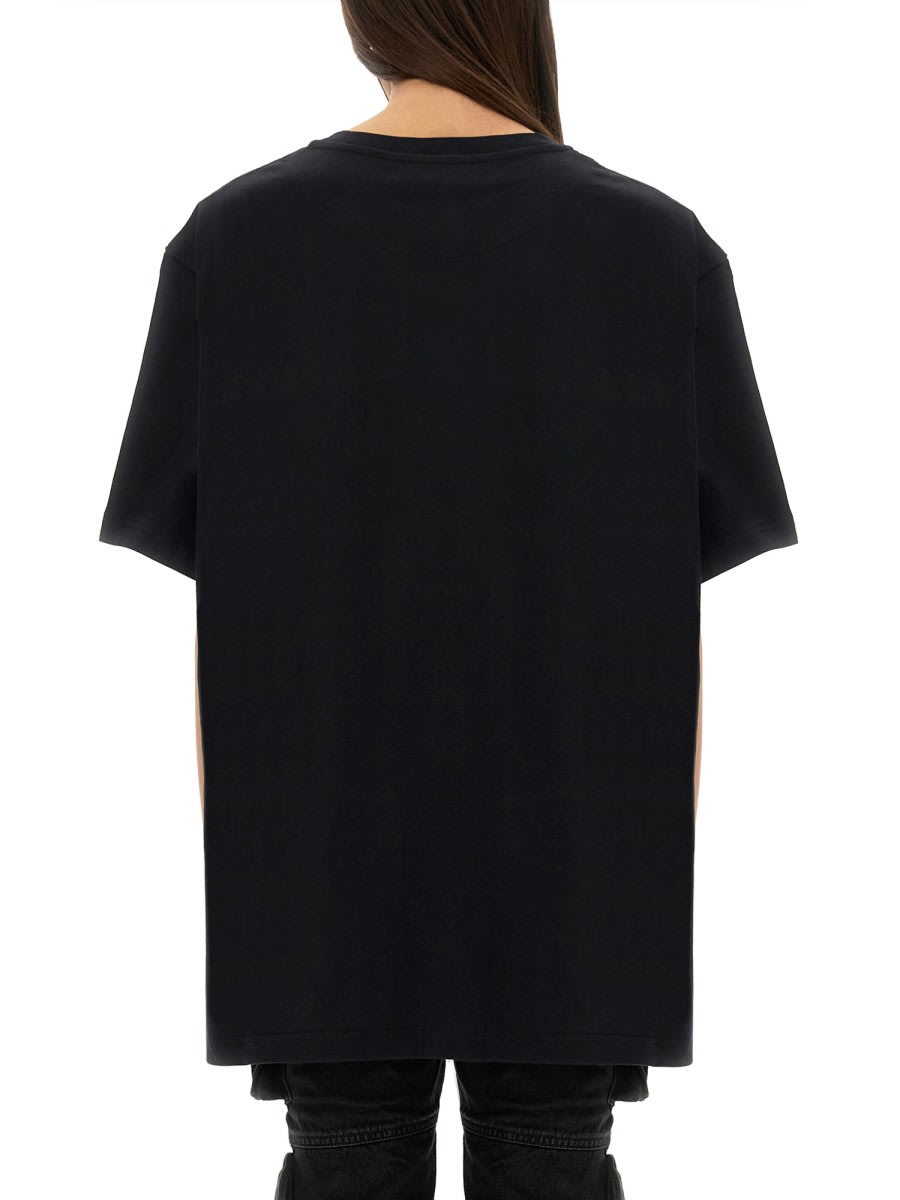 Attico Logo Embroidered Oversized T-shirt In Black