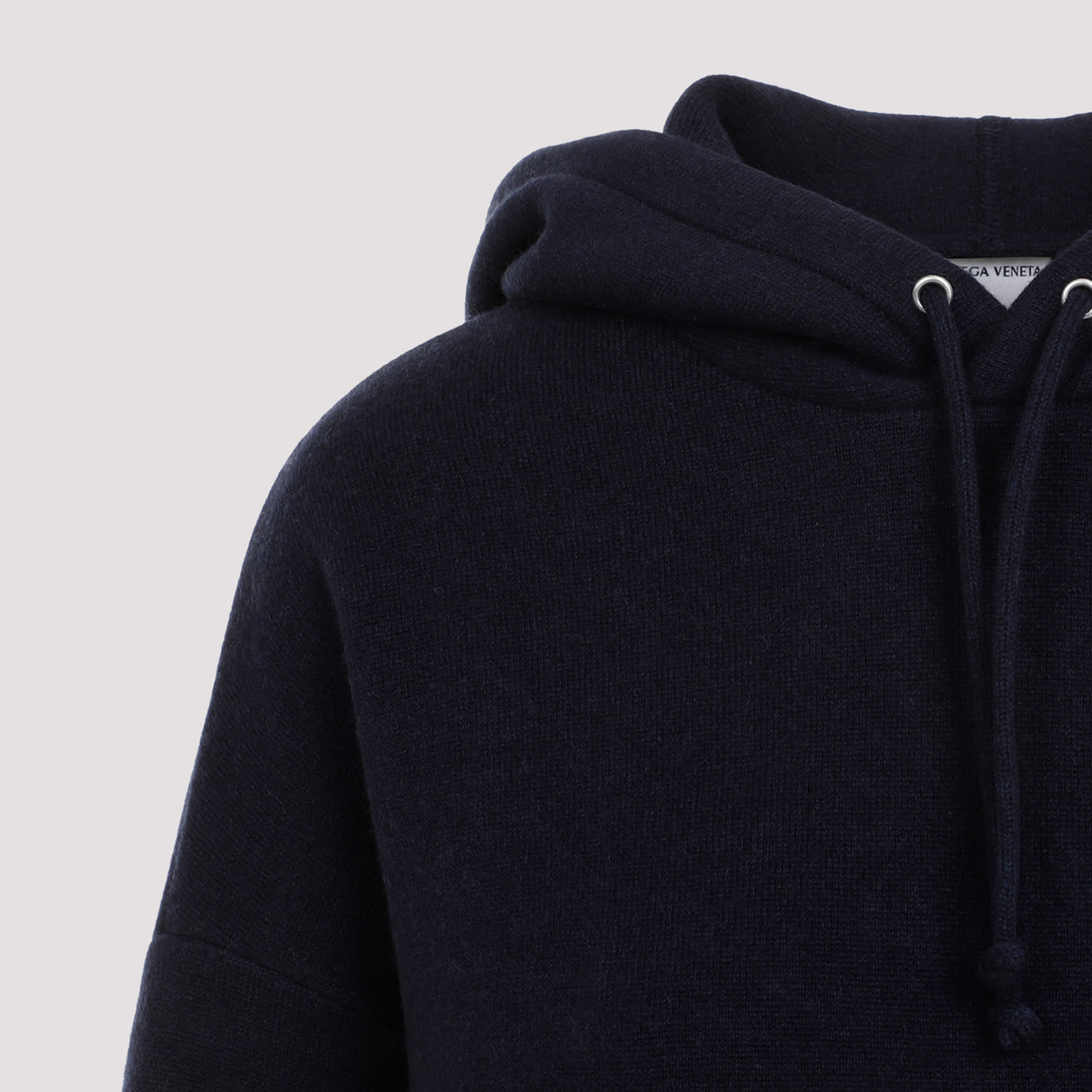 Shop Bottega Veneta Cashmere Hoodie In Navy