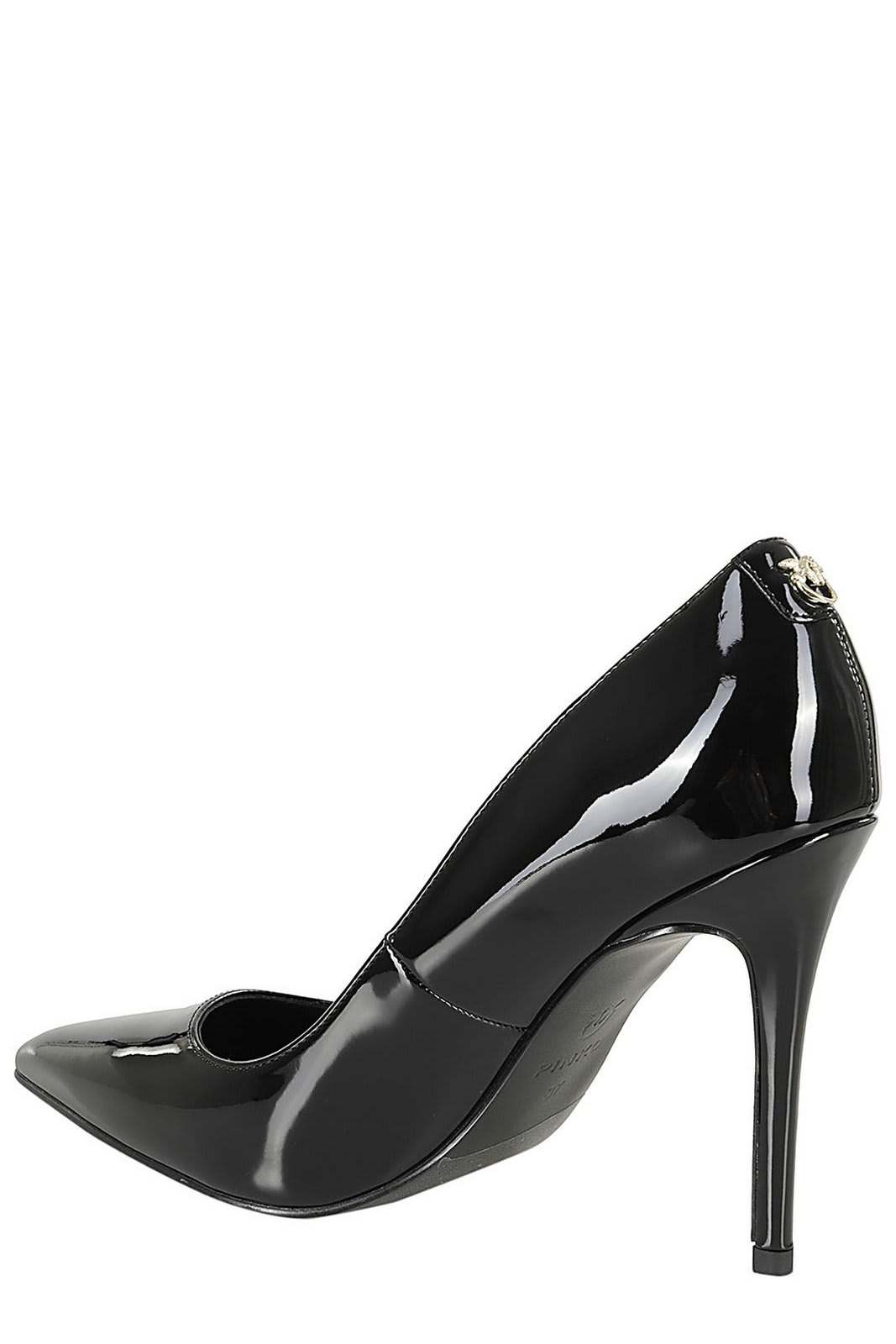 Shop Pinko Shiny Heeled Pumps In Black