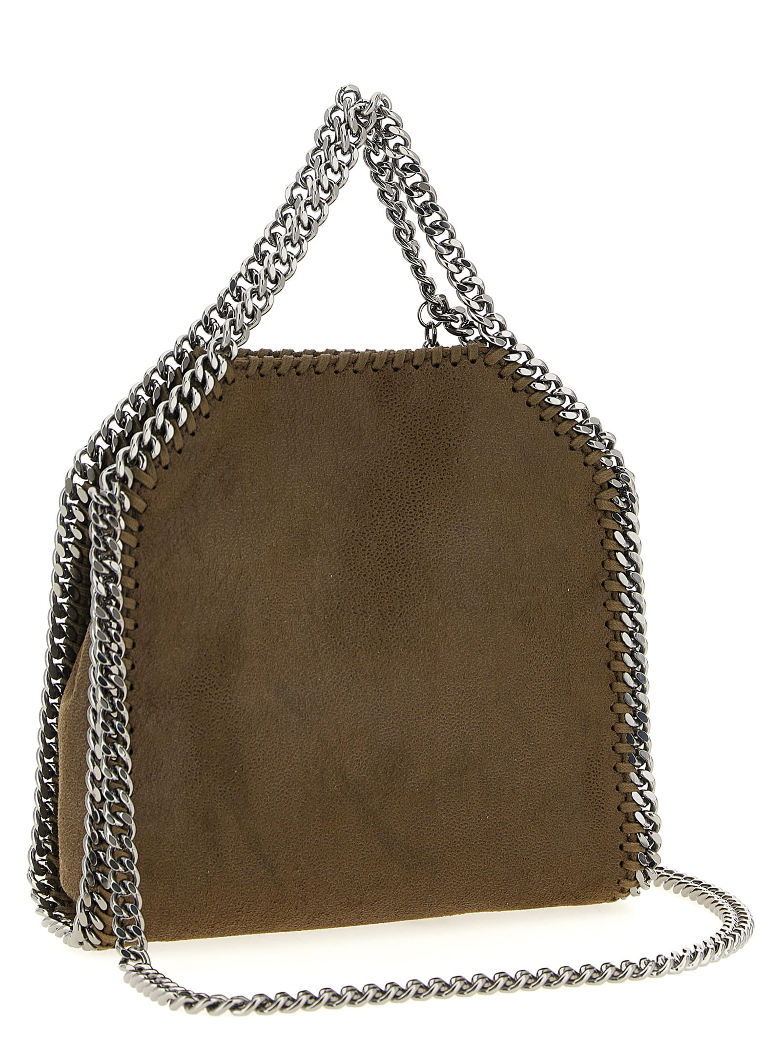 Stella Mccartney Olive Falabella Tiny Handbag In Green