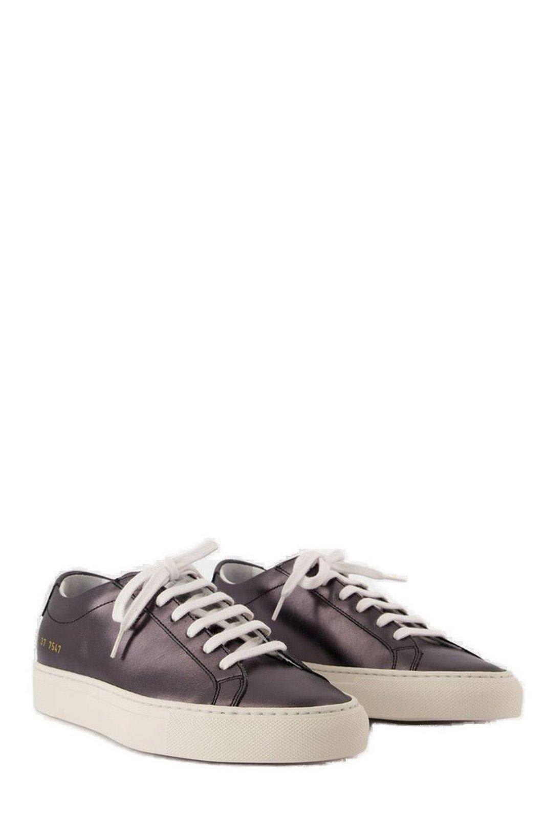 Shop Common Projects Achilles Metallic Effect Sneakers In Black