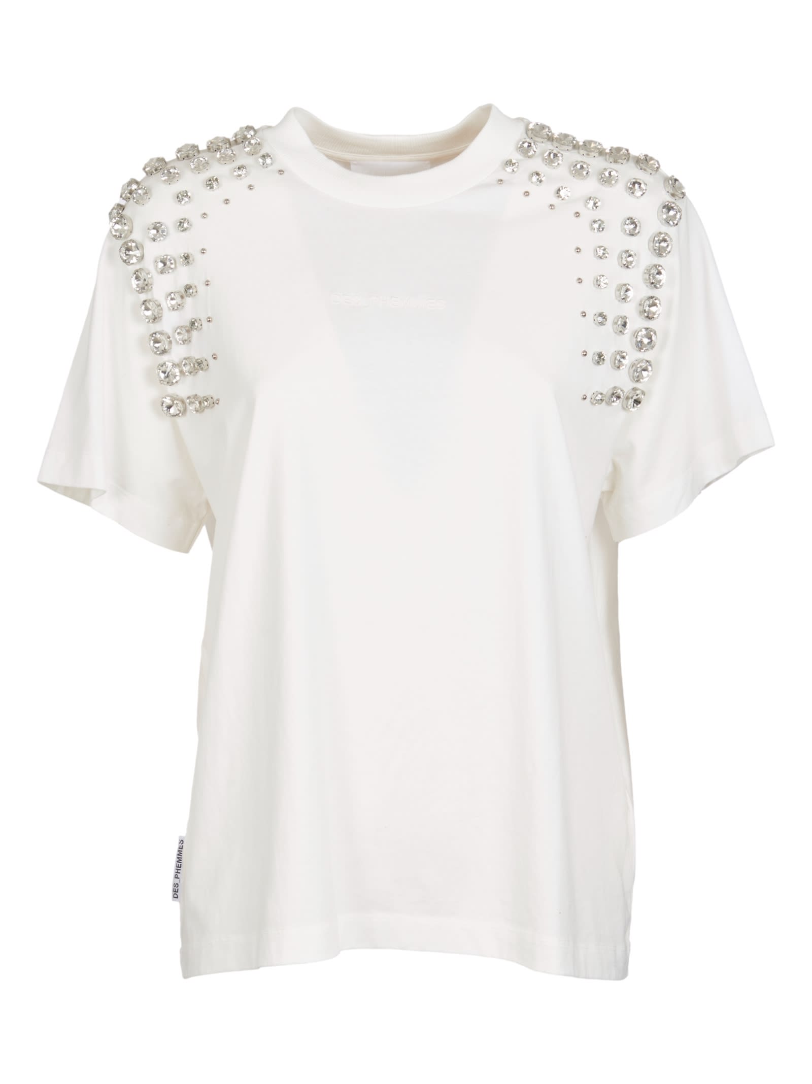 Des Phemmes Crystal Embellished Regular T-shirt